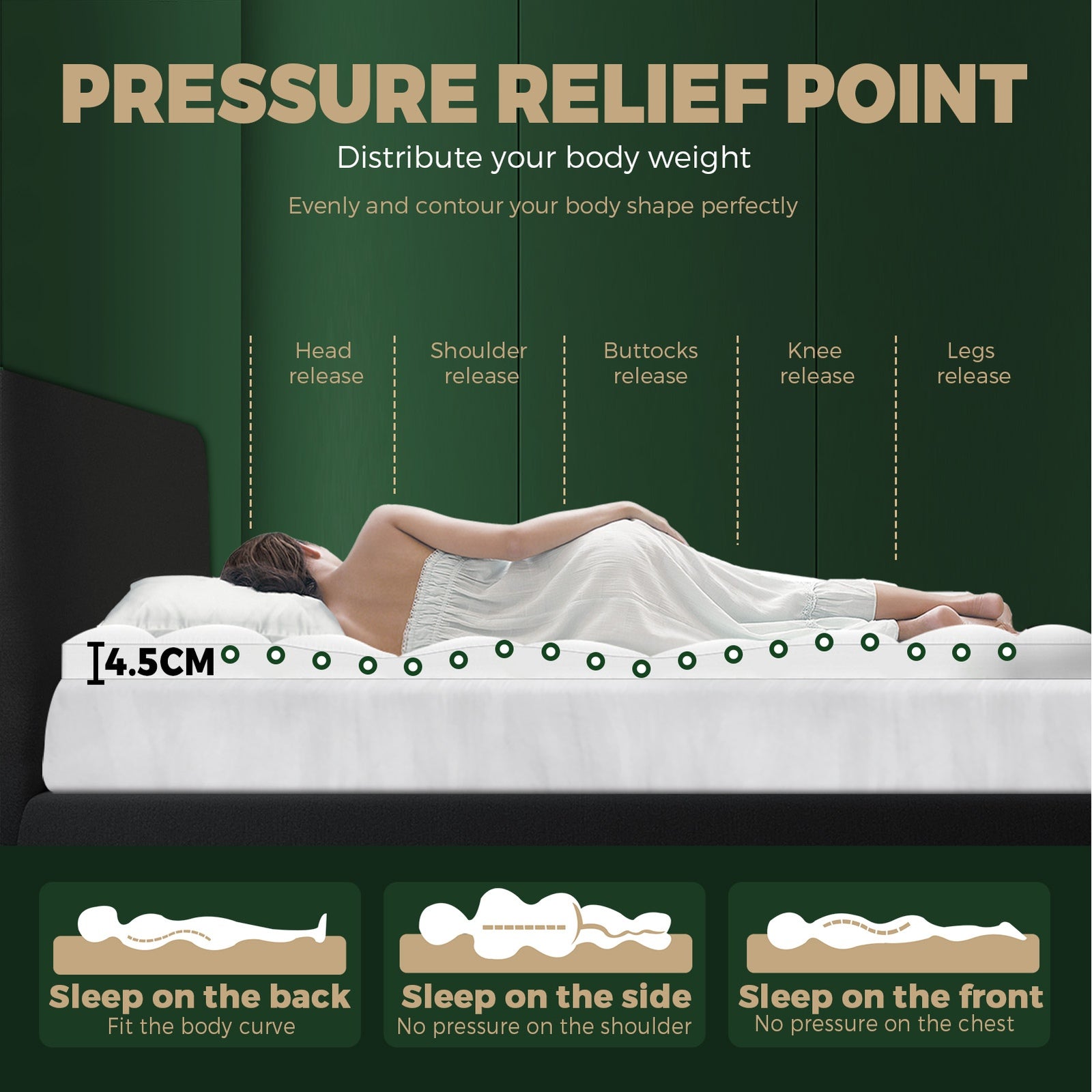 Bedra Pillowtop Mattress Topper Pad Microfibre Luxury Protector Cover Queen - Sunyee