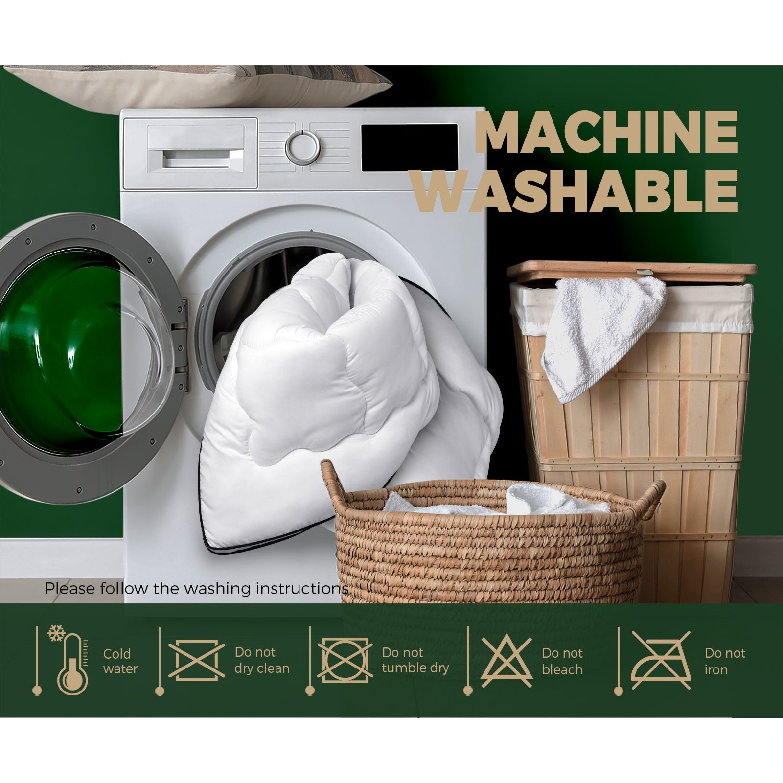 Bedra Pillowtop Mattress Topper Pad Microfibre Luxury Protector Cover Queen - Sunyee