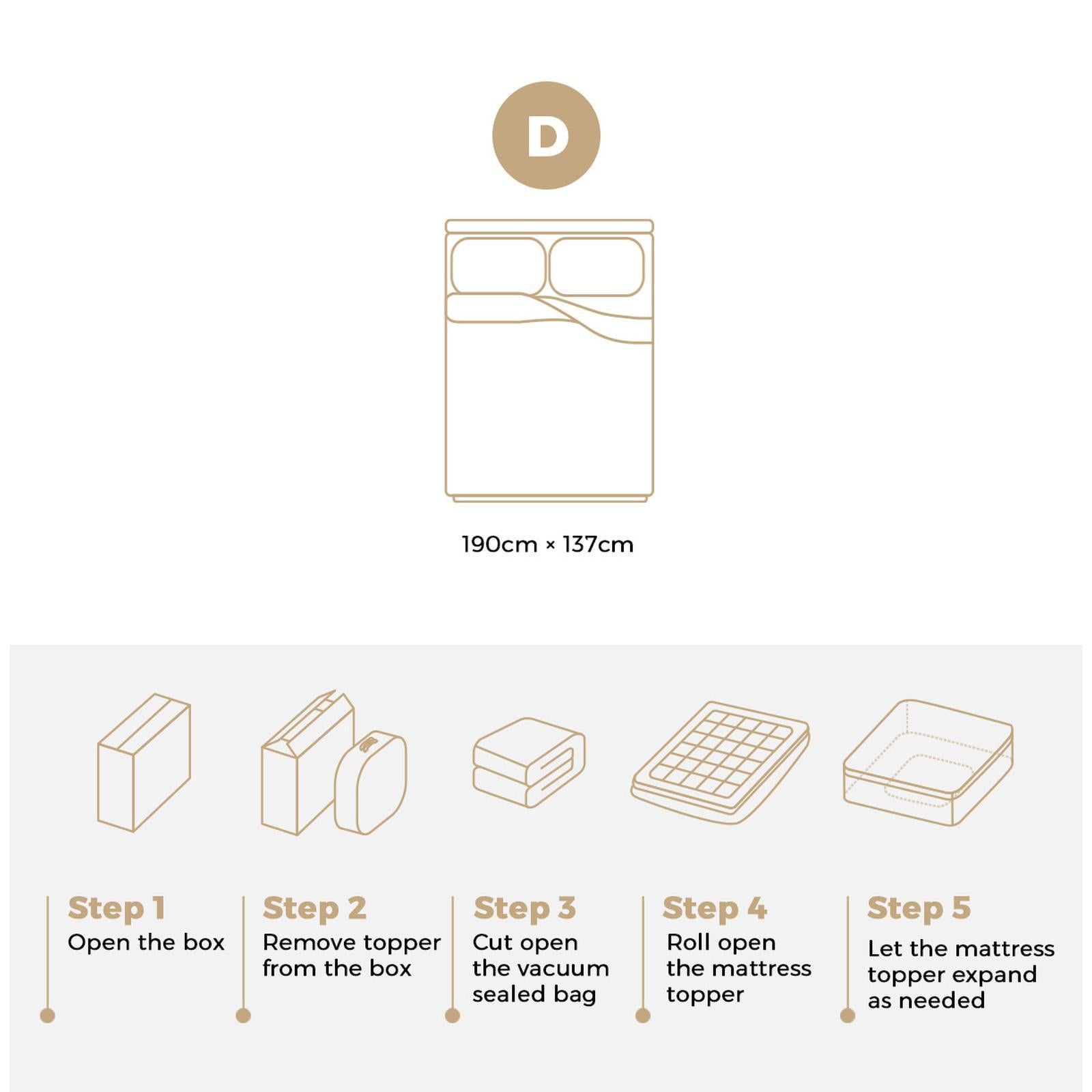 Bedra Bedding Bamboo Charcoal Pillowtop Mattress Topper Protector Cover Double