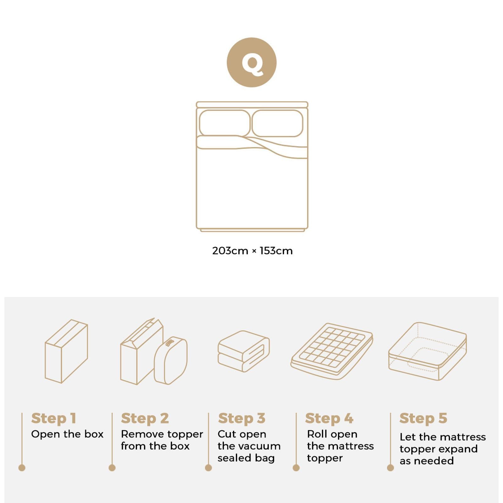 Bedra Pillowtop Mattress Topper Pad Microfibre Luxury Protector Cover Queen
