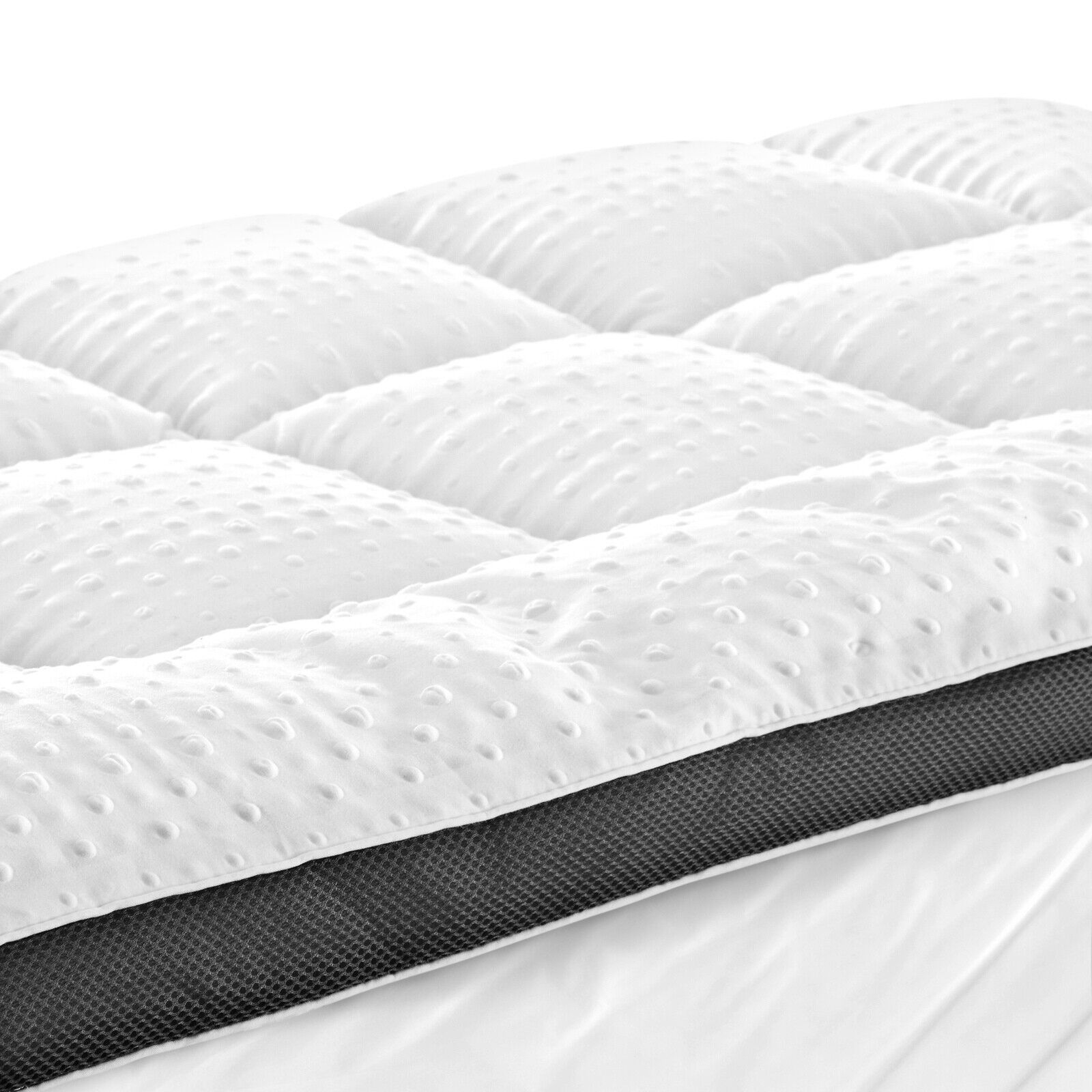 Bedra Mattress Topper Luxury Pillowtop Airflow Mesh Bed Protector Mat 5cm Double - Sunyee