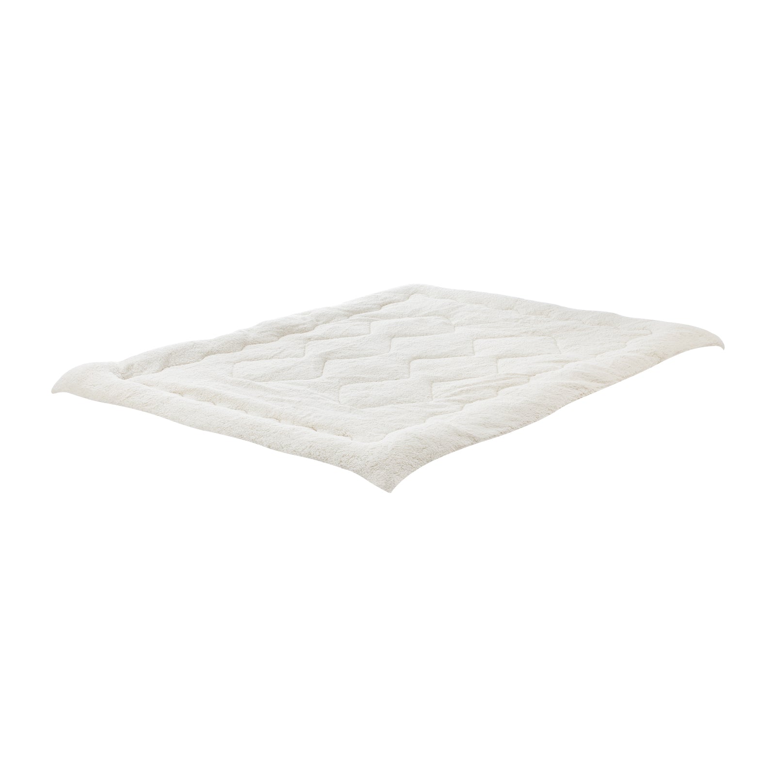 Bedra Mattress Topper Sherpa Fleece Pillowtop Fitted King Single Double Queen - Sunyee