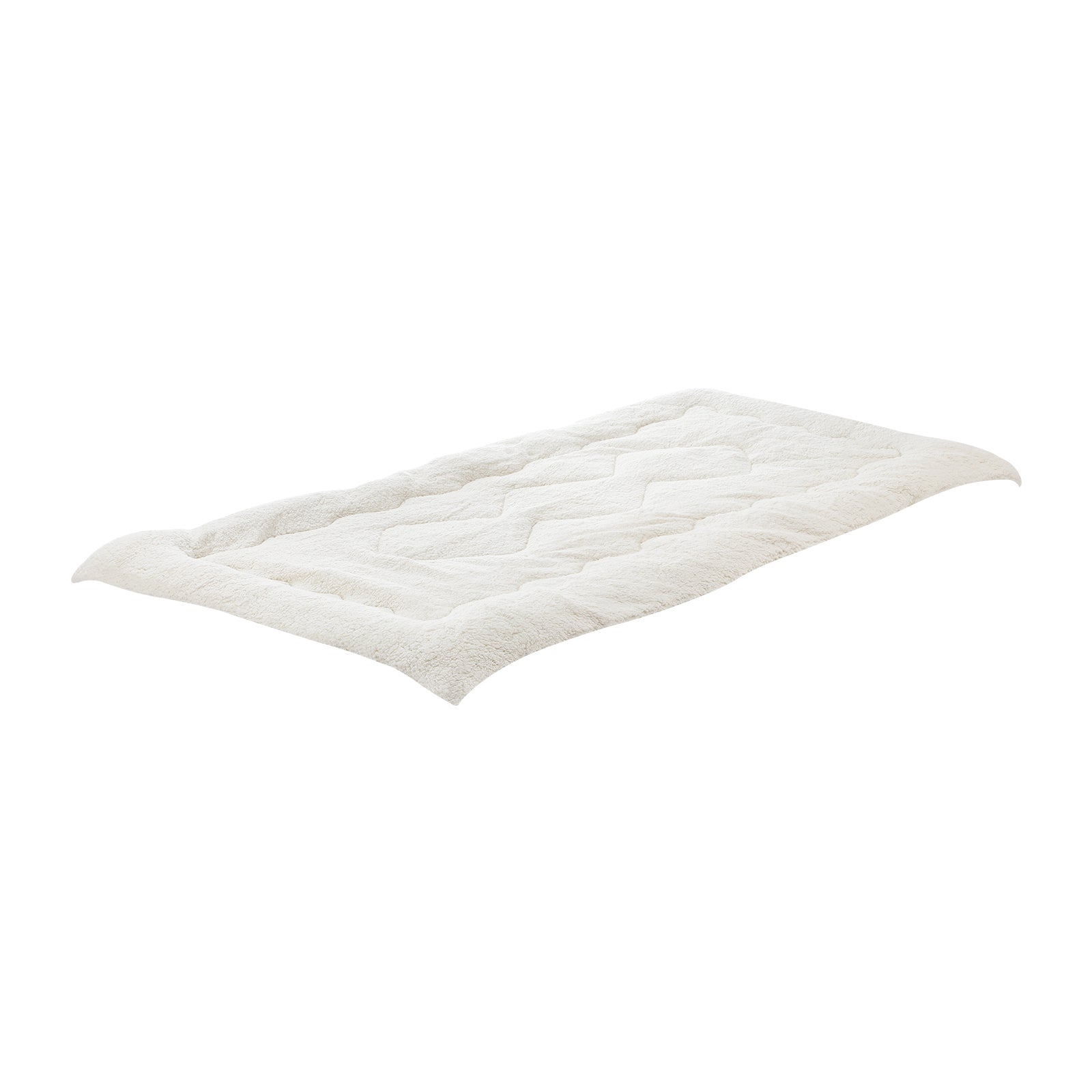 Bedra Mattress Topper Sherpa Fleece Pillowtop Fitted King Single Double Queen - Sunyee
