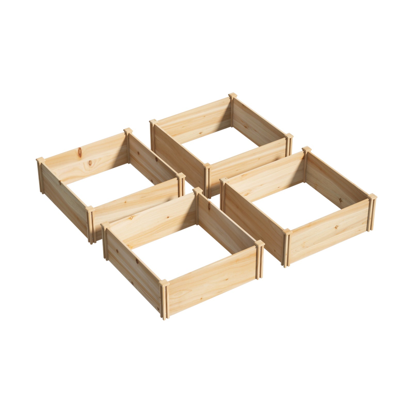 Livsip Garden Bed Raised Wooden Planter Box Container Set of 4 80x80x30cm - Sunyee