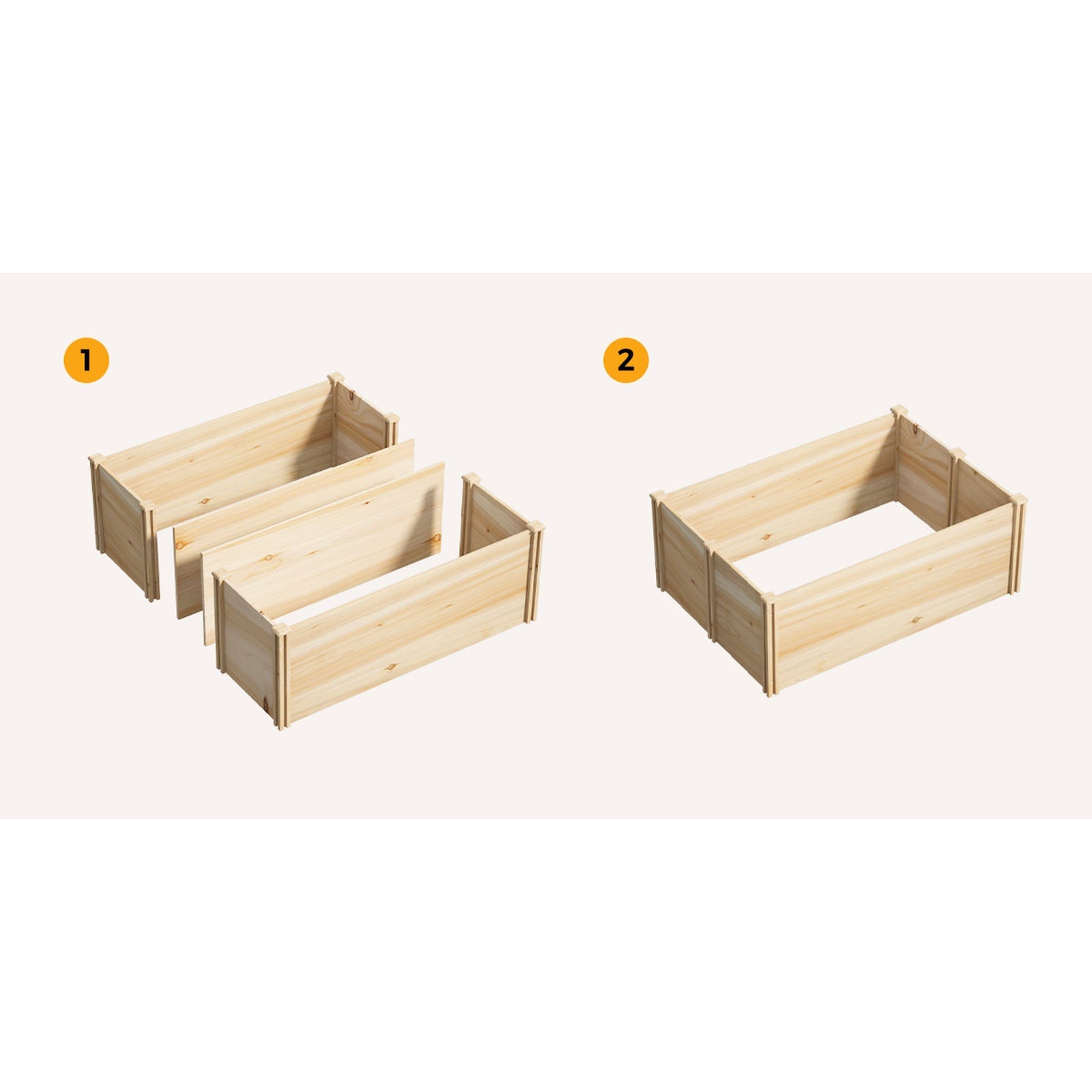 Livsip Garden Bed 240x45x45cm Raised Wooden Planter Box Container Growing Plant - Sunyee