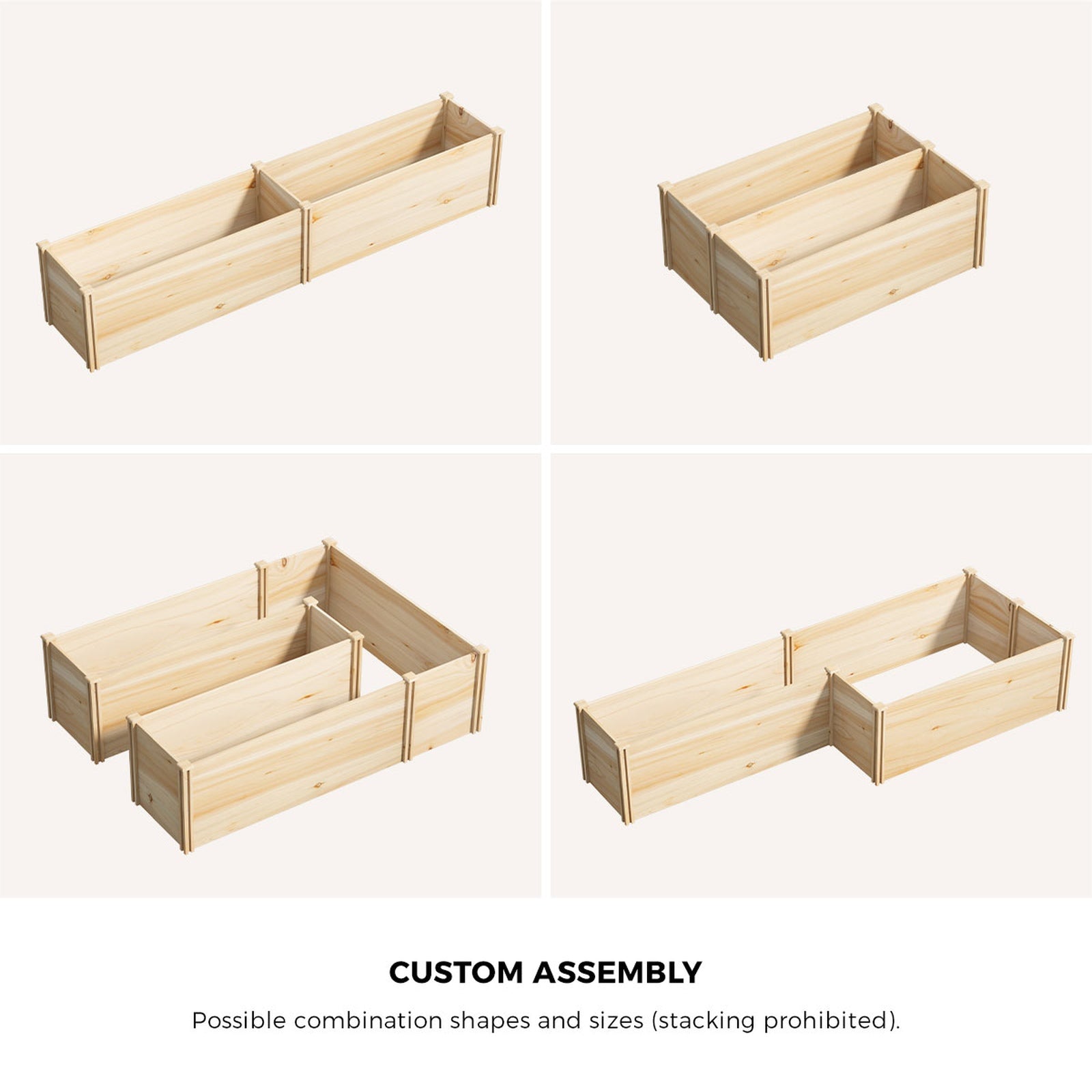 Livsip Garden Bed 240x45x45cm Raised Wooden Planter Box Container Growing Plant - Sunyee