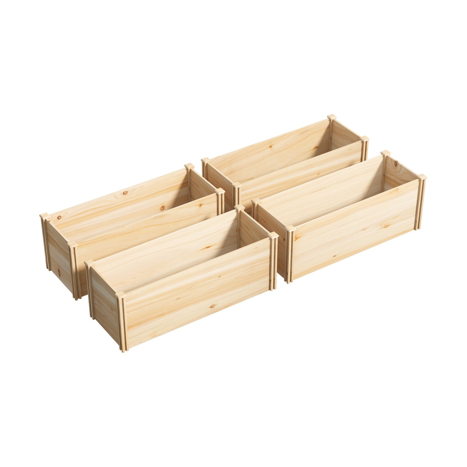 Livsip Garden Bed Raised Wooden Planter Box Container Set of 4 120x45x45cm - Sunyee