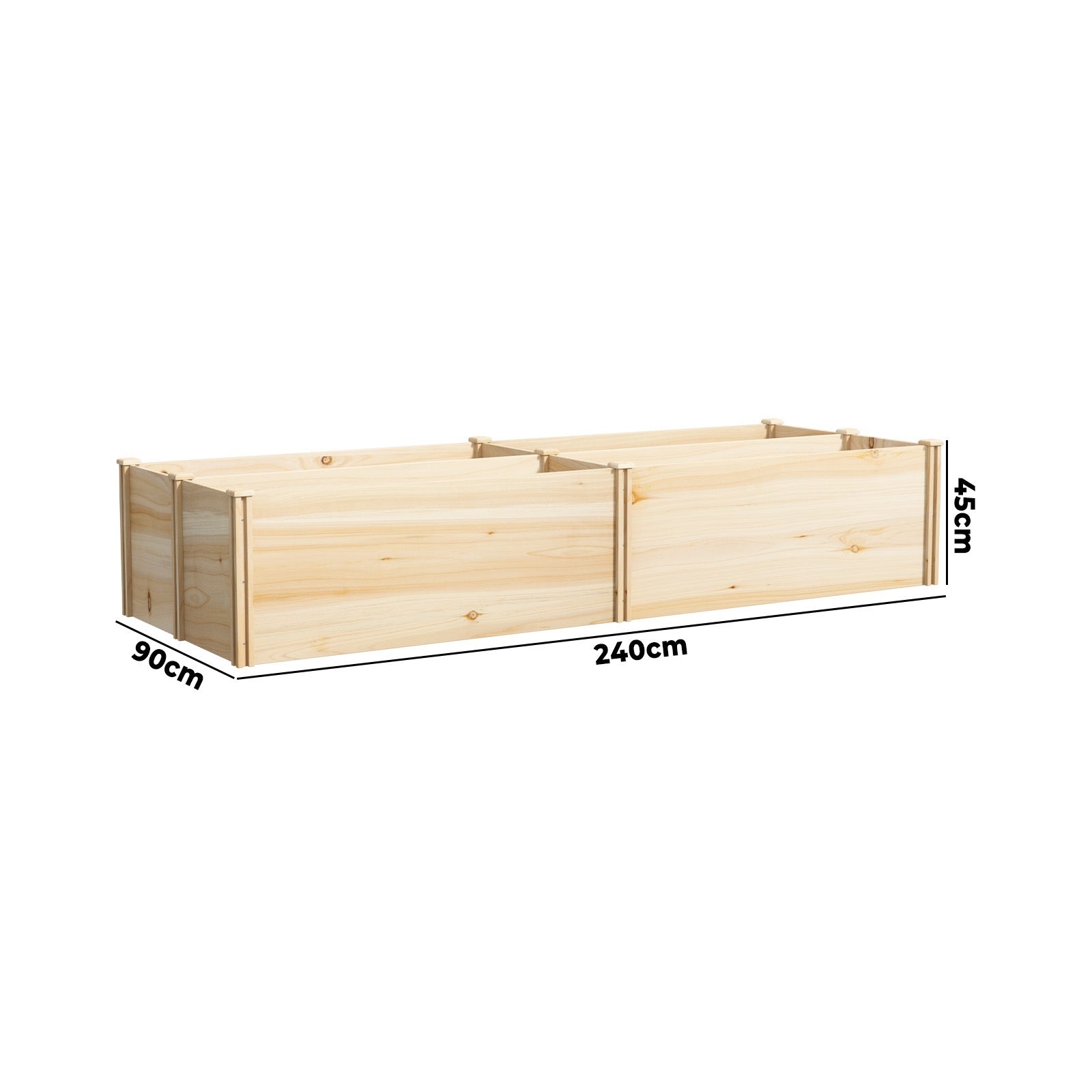 Livsip Garden Bed Raised Wooden Planter Box Container Set of 4 120x45x45cm - Sunyee
