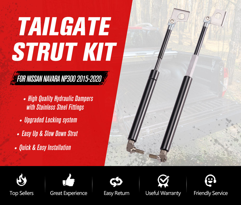 Easy Up & Slow Down Tailgate Strut Kit for Nissan Navara NP300 2015-2020 - Sunyee