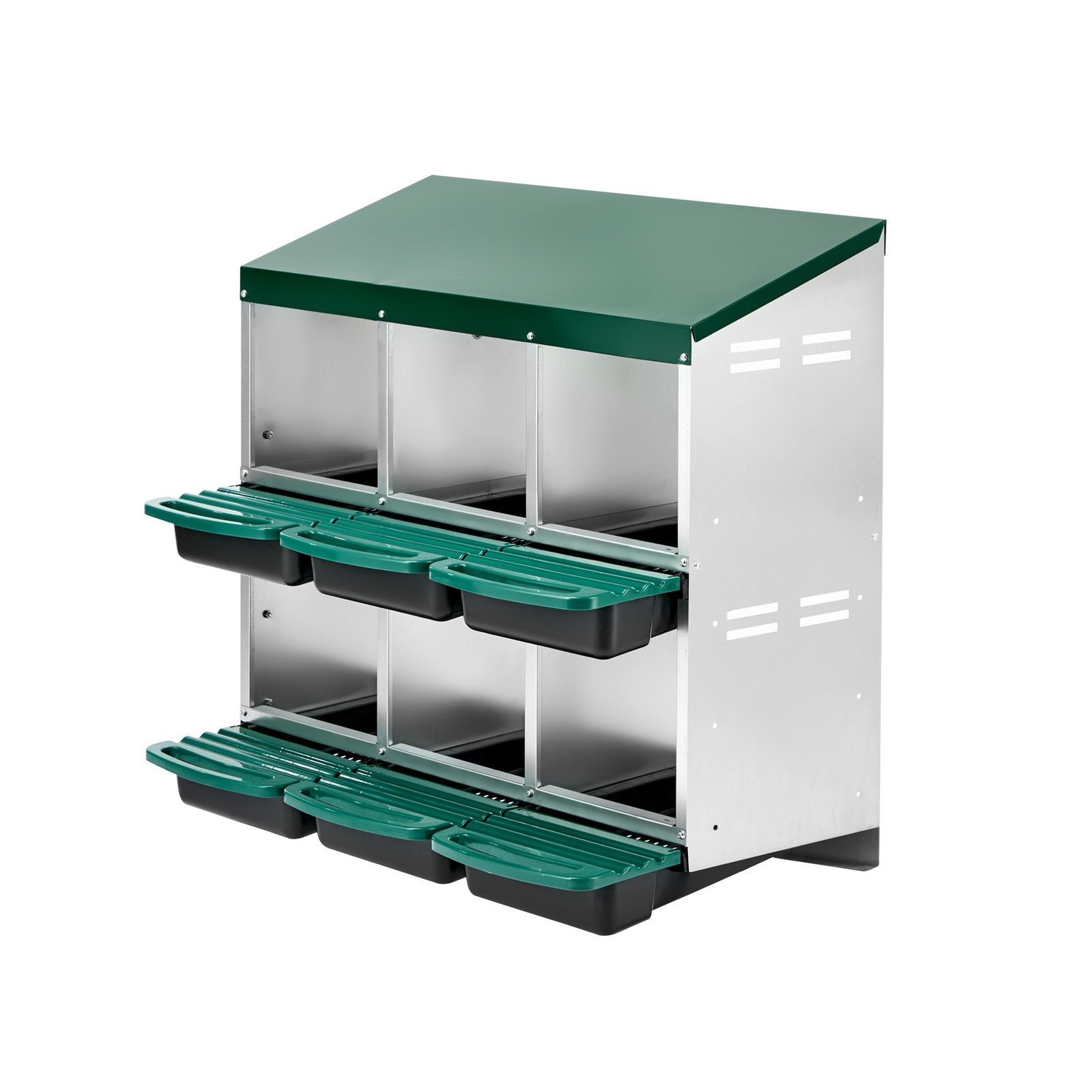 Alopet 6 Holes Chicken Nesting Box Roll Away Hen Chook Laying Boxes