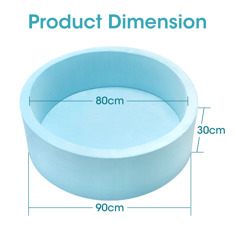 PlayPals Foam Ball Pit Soft Round Ball Pool Playpen Fence with 200 Balls Blue - Sunyee