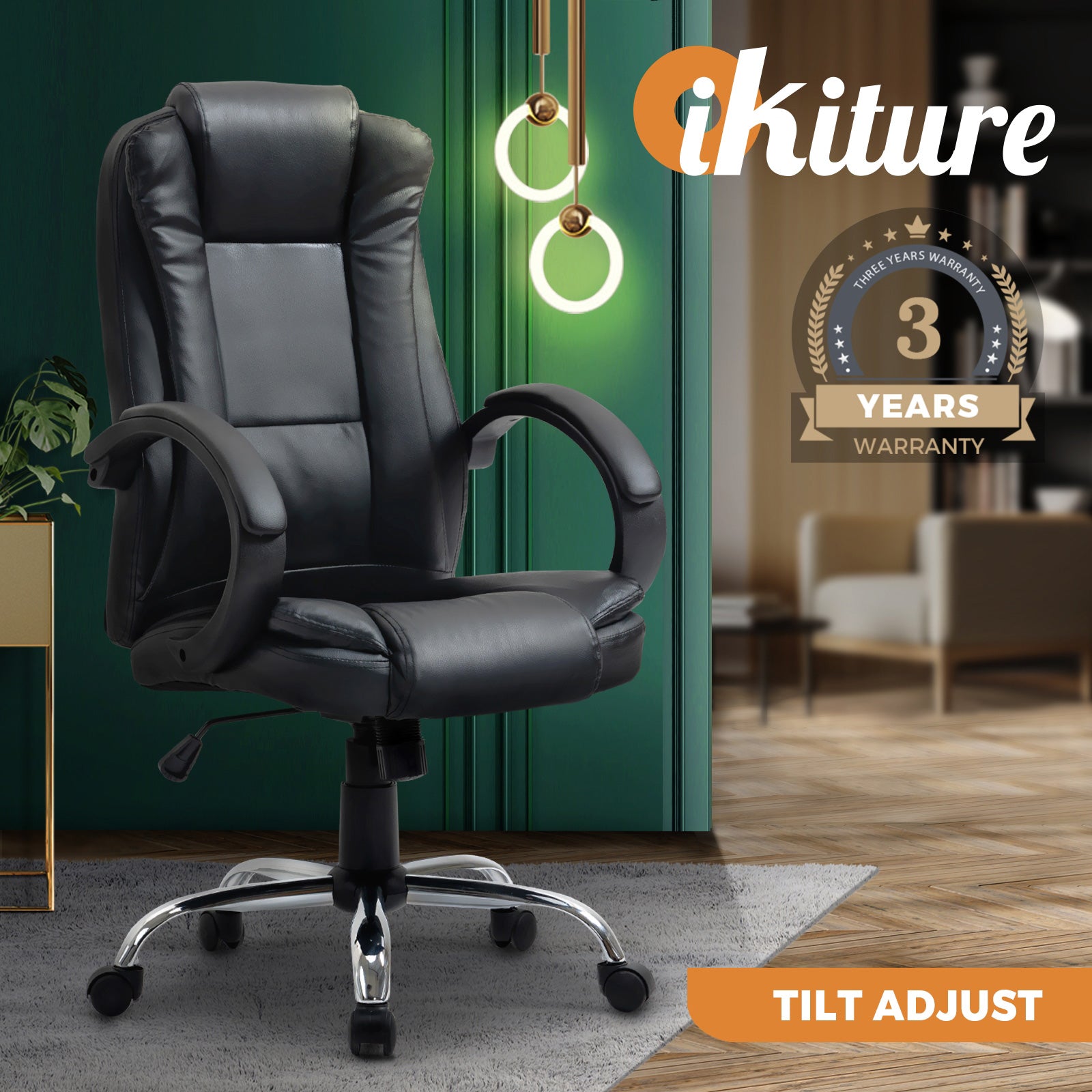Oikiture Office Chair Gaming Computer Executive Chairs Racing Seat Recliner - Sunyee