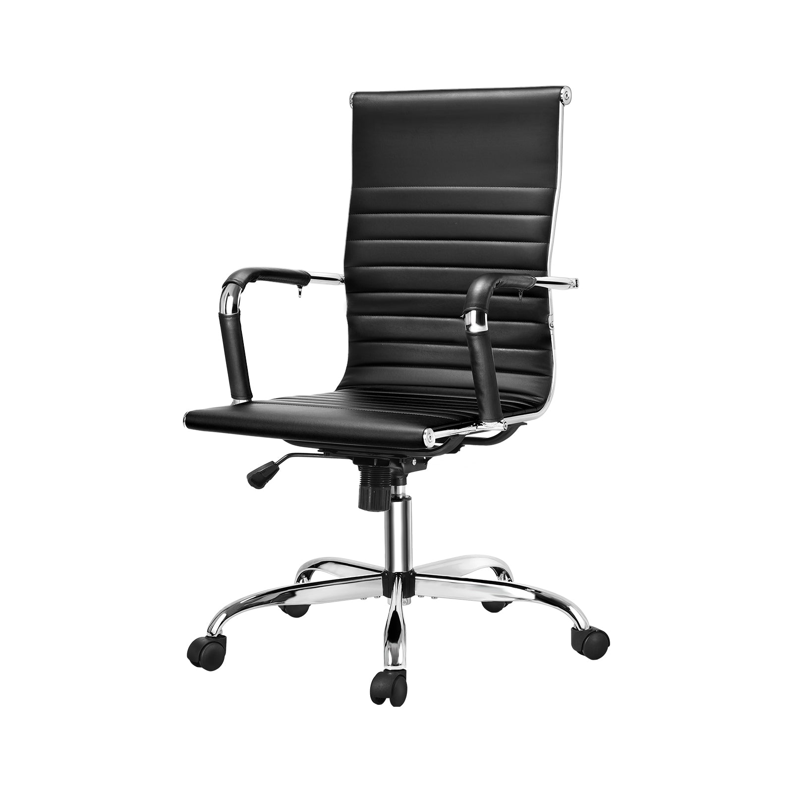 Oikiture Office Chair Gaming Chair Executive Computer Chairs PU Leather Black - Sunyee
