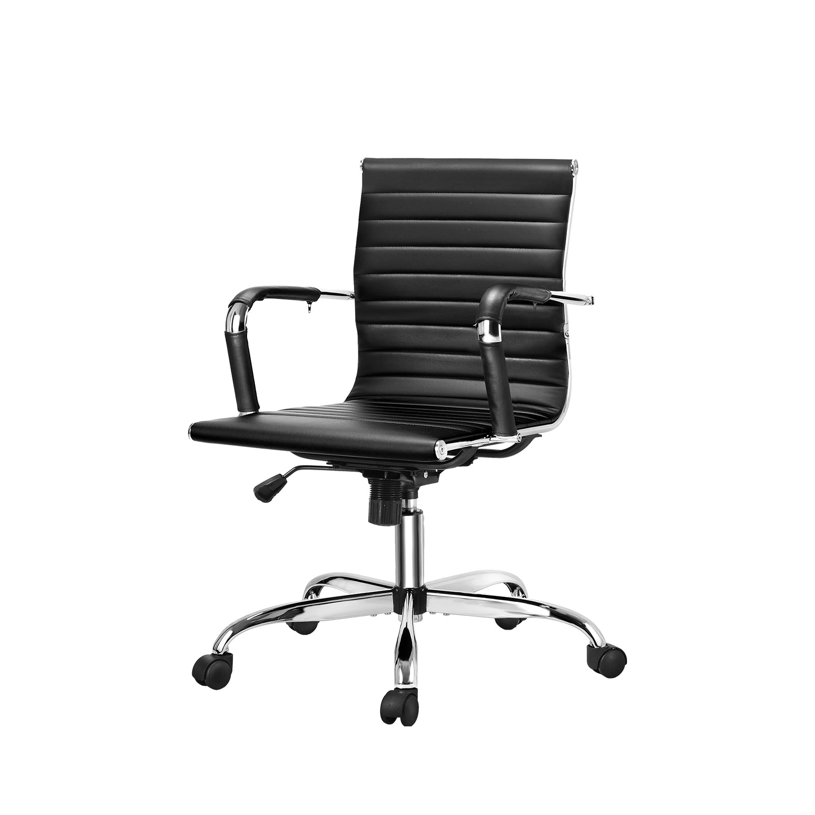 Oikiture Office Chair Gaming Chair Executive Computer Chairs PU Leather Black - Sunyee