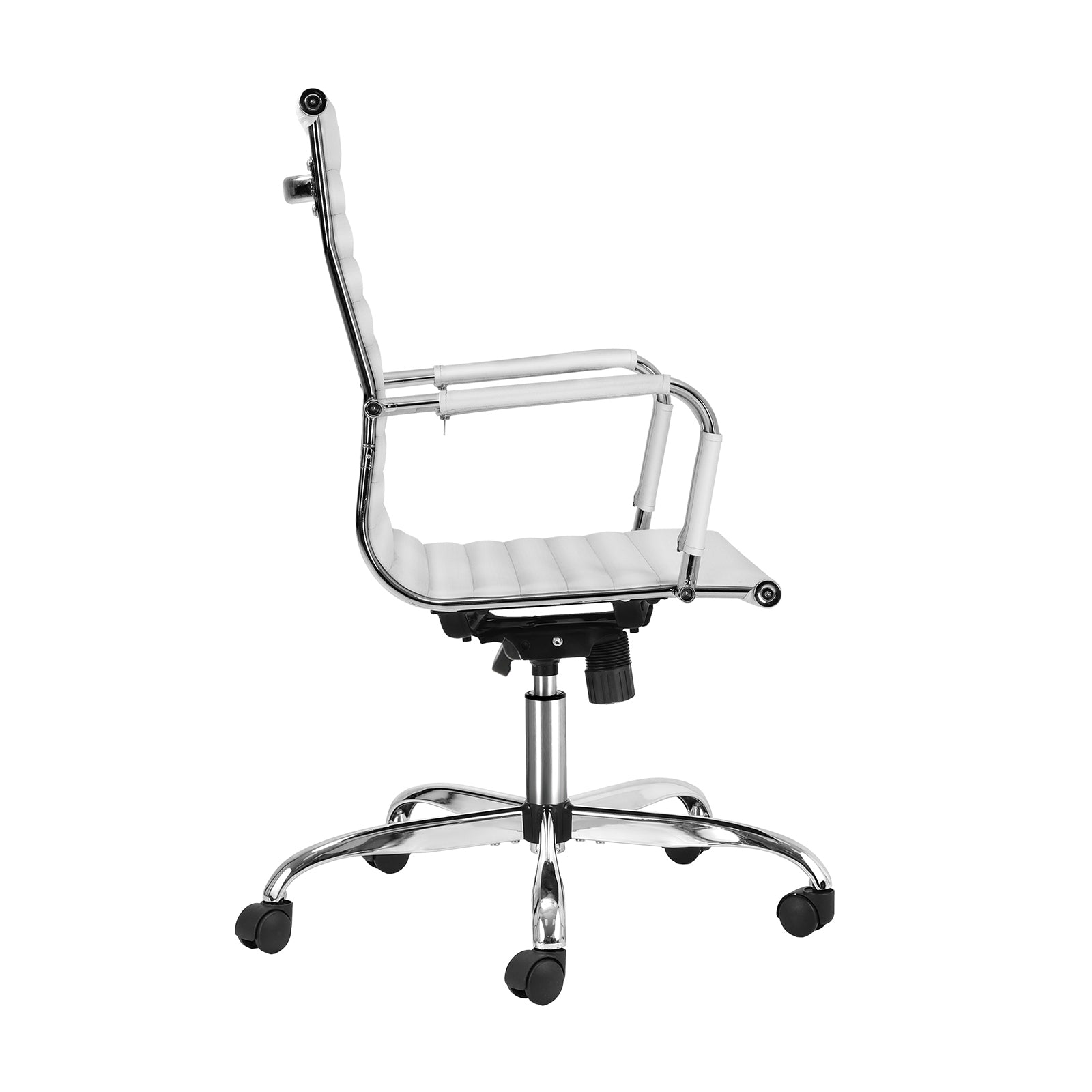Oikiture Office Chair Gaming Chair Computer Executive Chairs PU Leather White - Sunyee