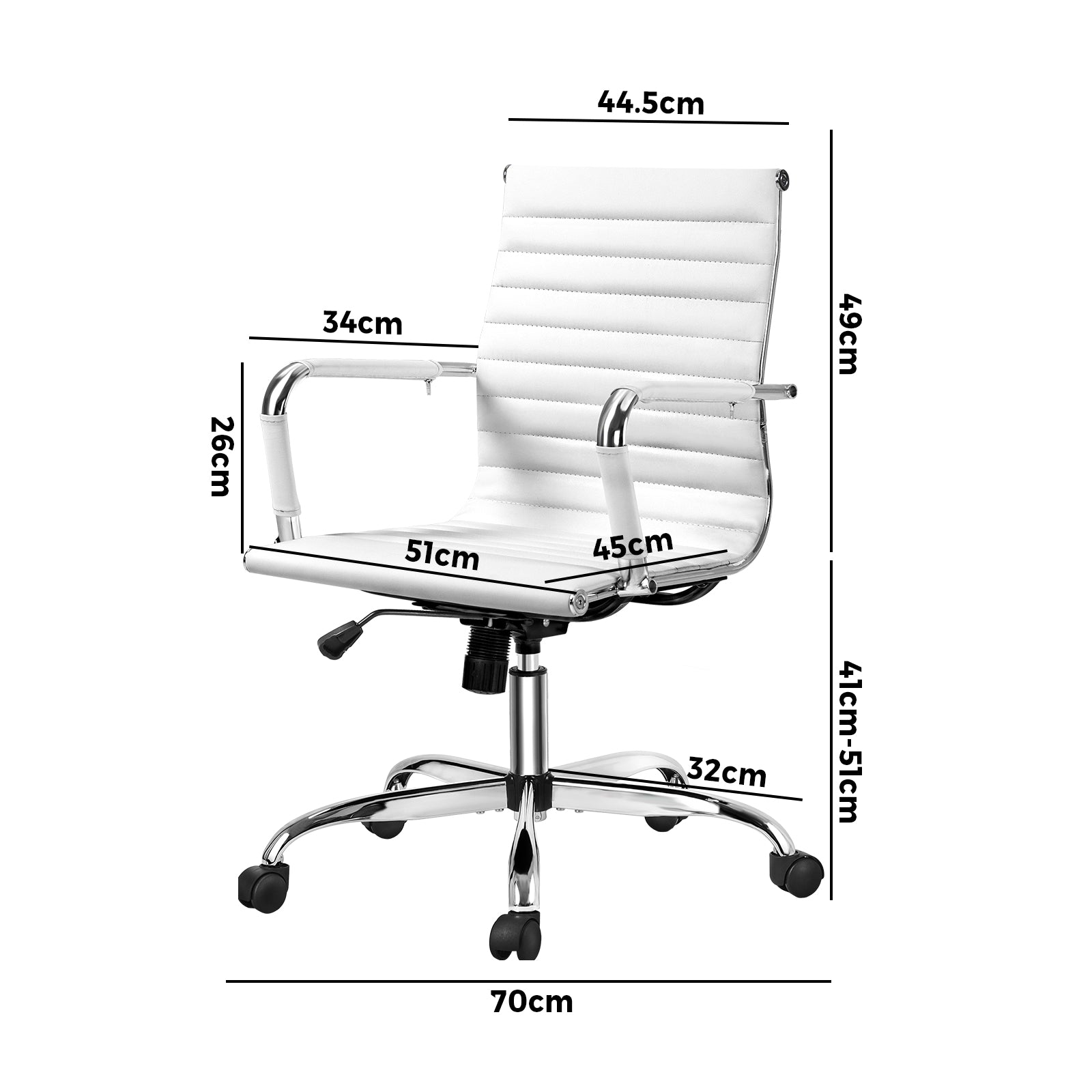 Oikiture Office Chair Gaming Chair Computer Executive Chairs PU Leather White - Sunyee