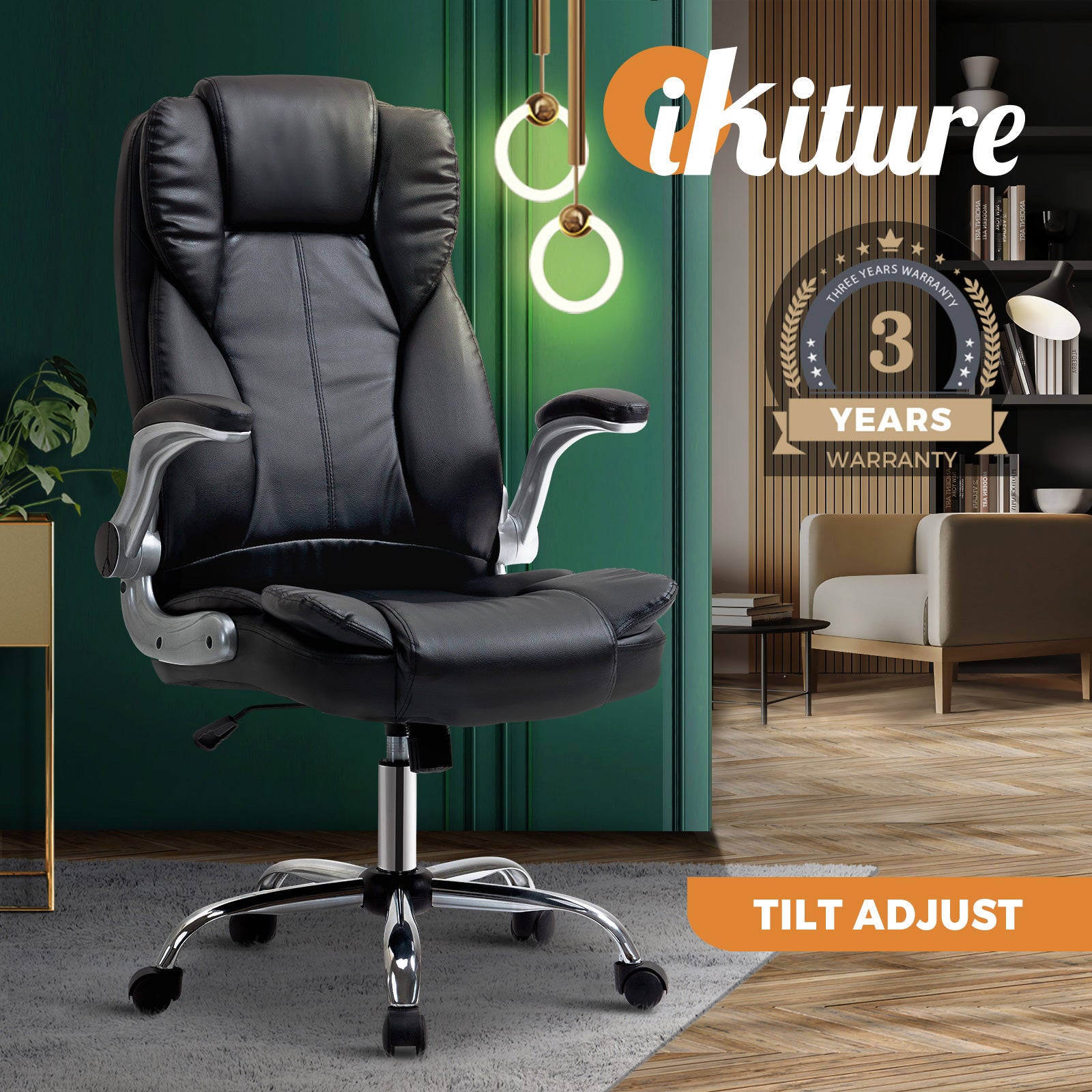 Oikiture Office Chair Gaming Computer Executive Chairs Racing Seat Recliner - Sunyee