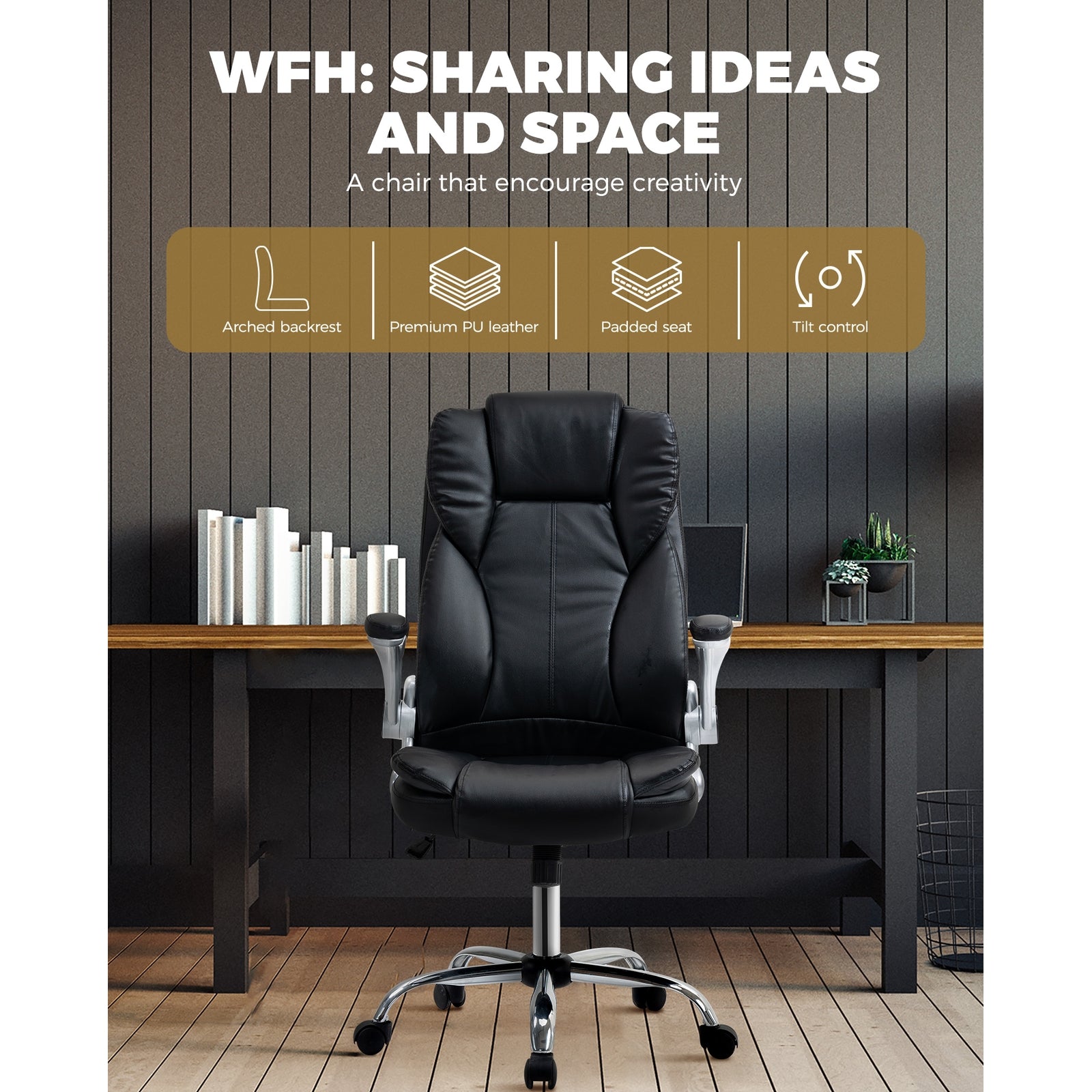 Oikiture Gaming Chair Office Chair Computer Executive Chairs Seating PU Leather - Sunyee