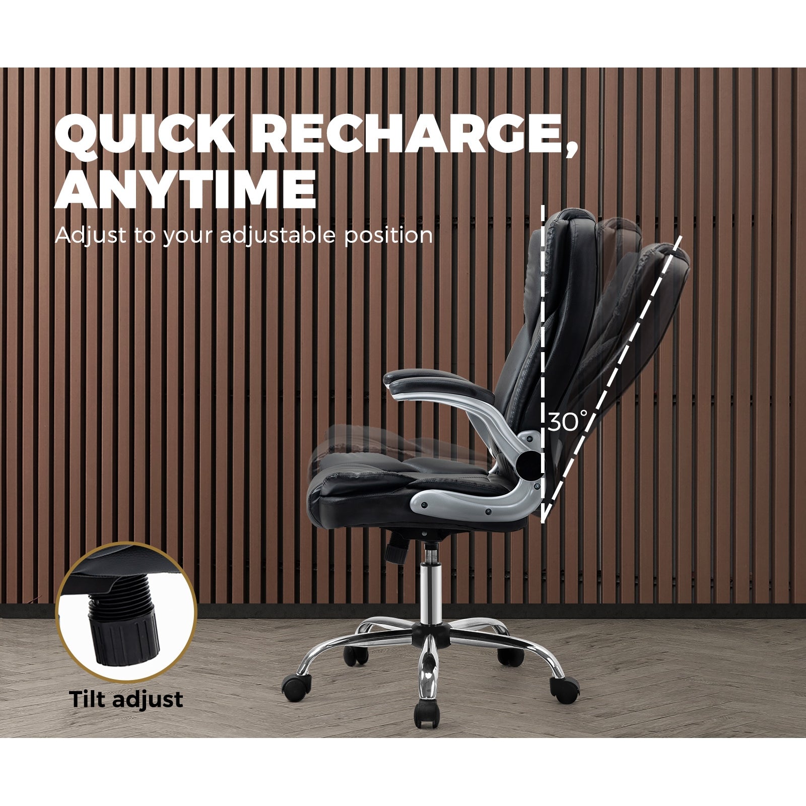 Oikiture Gaming Chair Office Chair Computer Executive Chairs Seating PU Leather - Sunyee