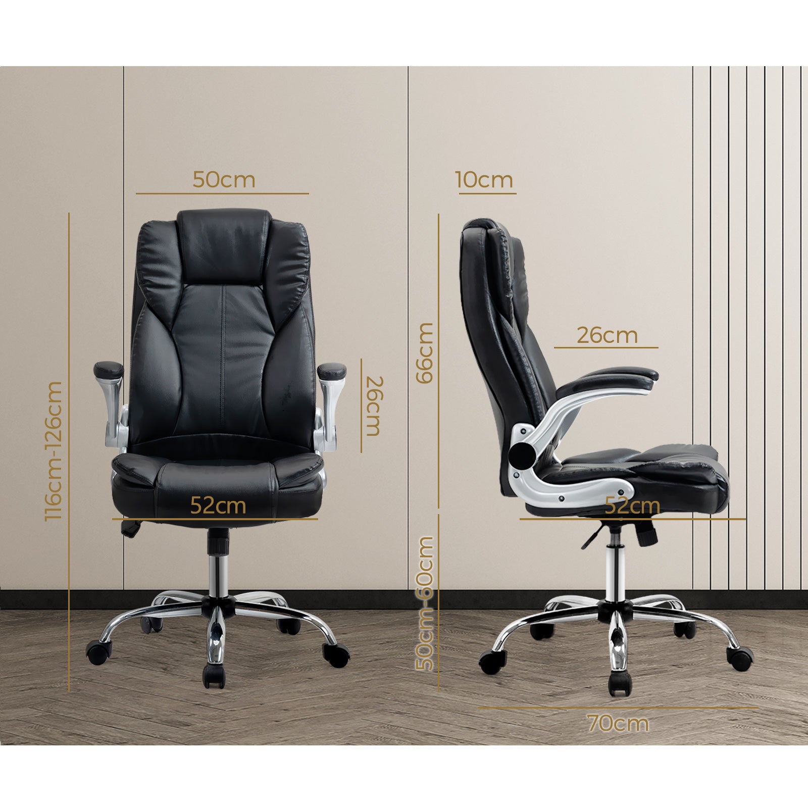 Oikiture Gaming Chair Office Chair Computer Executive Chairs Seating PU Leather - Sunyee