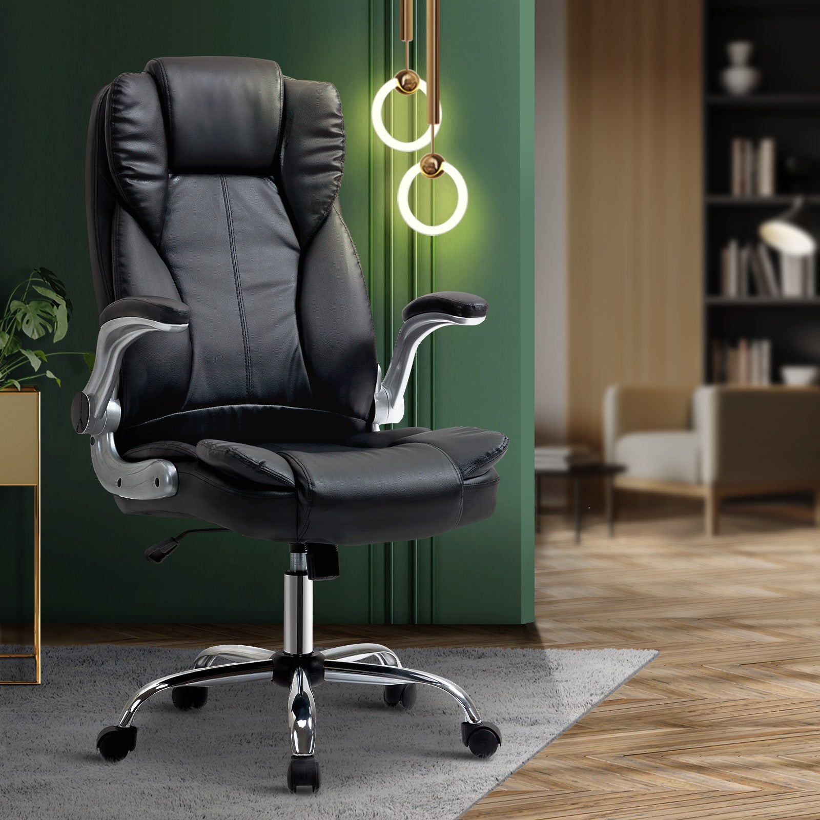 Oikiture Gaming Chair Office Chair Computer Executive Chairs Seating PU Leather - Sunyee