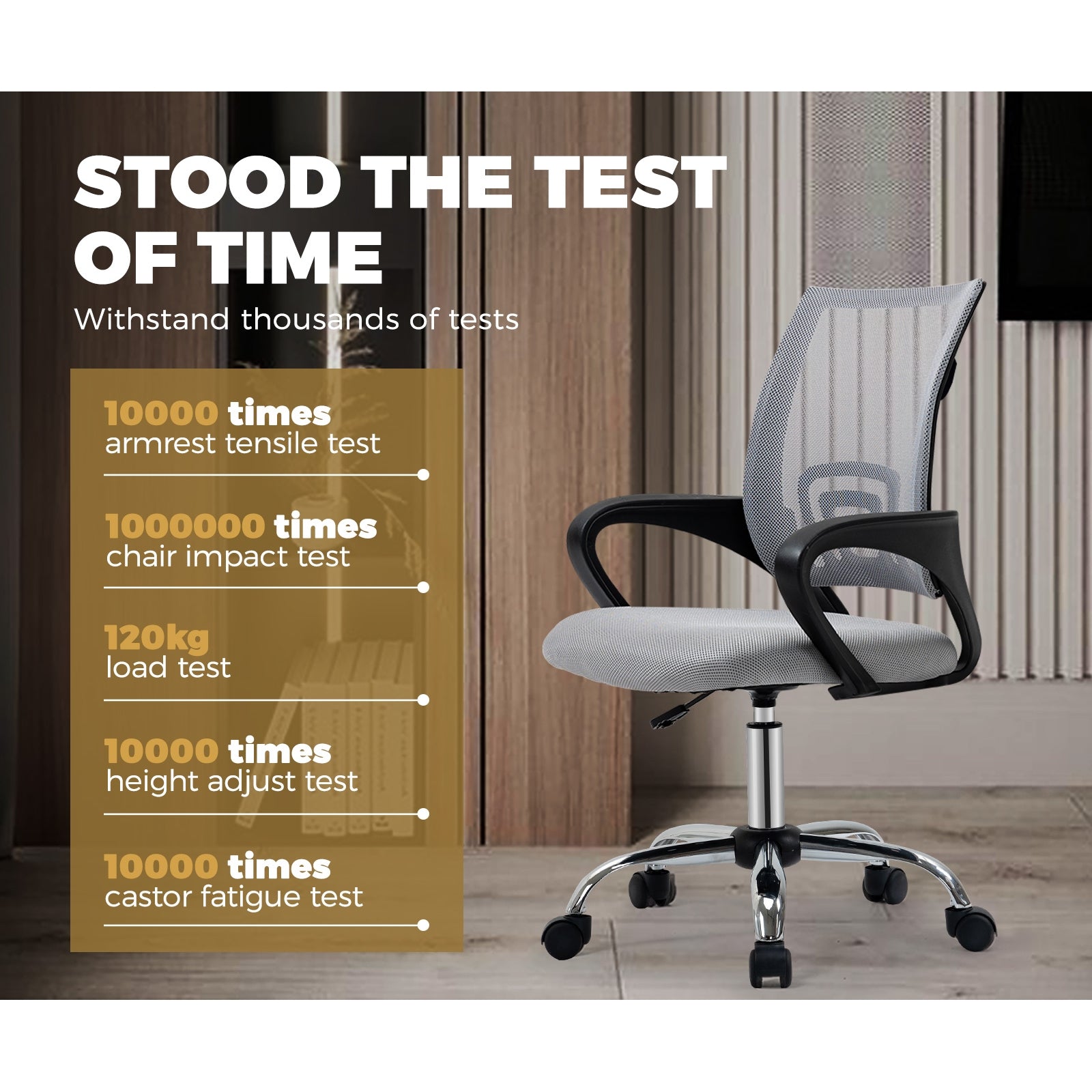 Oikiture Office Chair Mesh Gaming Chair Grey - Sunyee