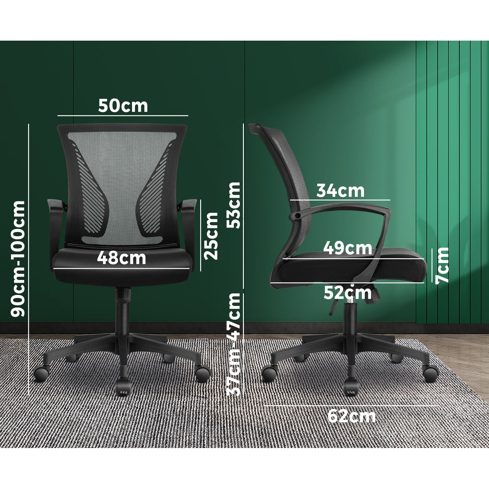 Oikiture Office Chair Executive Mesh Computer Chairs Study Work Gaming Chair - Sunyee