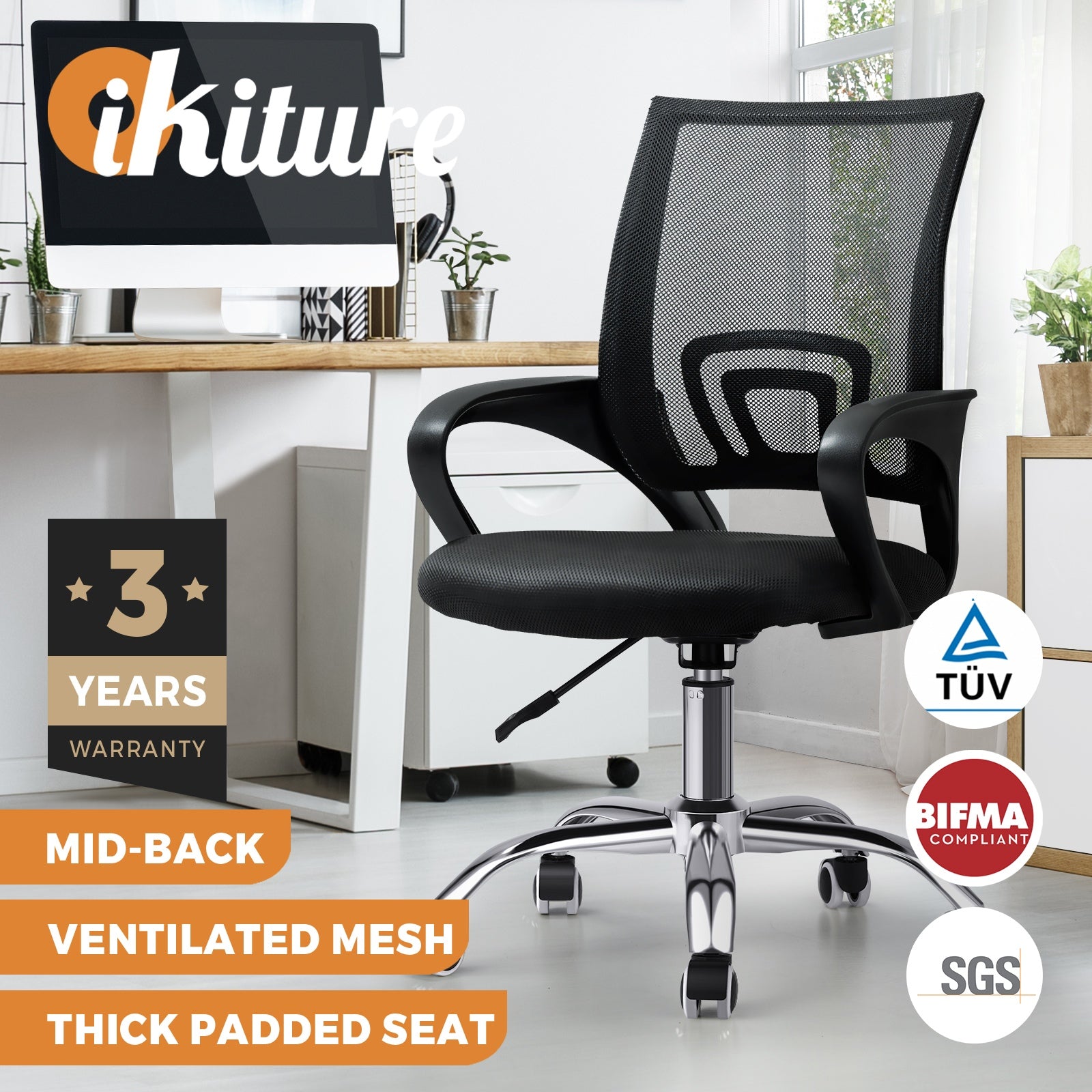 Oikiture Office Chair Gaming Computer Executive Chairs Racing Seat Recliner - Sunyee