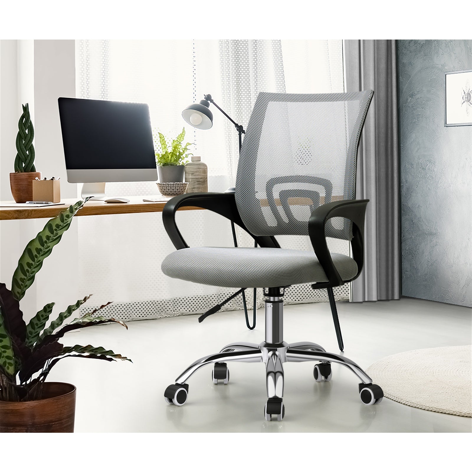 Oikiture Office Chair Mesh Gaming Chair Grey