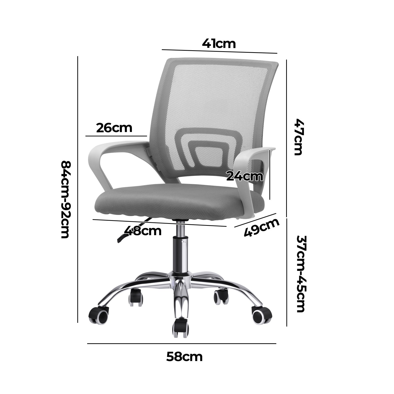 Oikiture Office Gaming Chair Computer Mesh Chairs Executive Foam Seat White - Sunyee