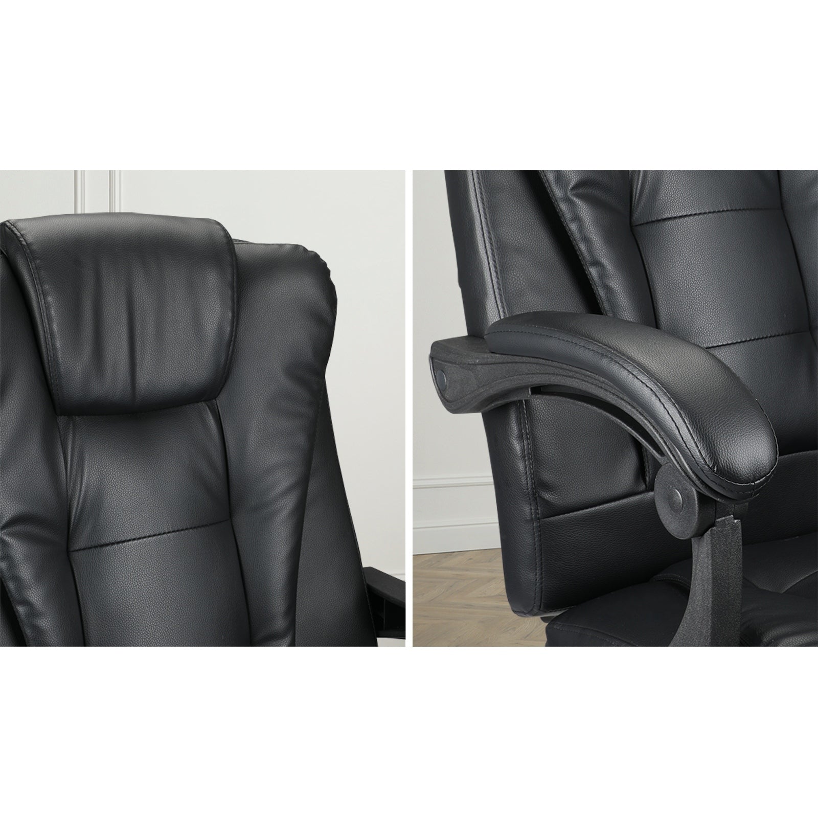 Oikiture Massage Office Chair Executive Gaming Racing Chairs Recliner Seat PU