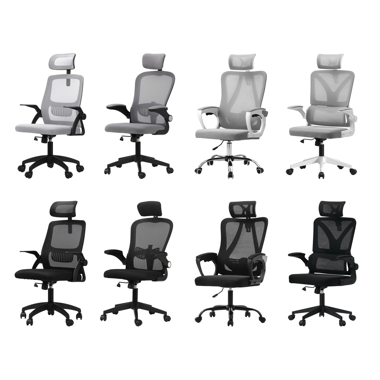 Oikiture Mesh Office Chair Executive Fabric Gaming Work Study Seat Computer - Sunyee