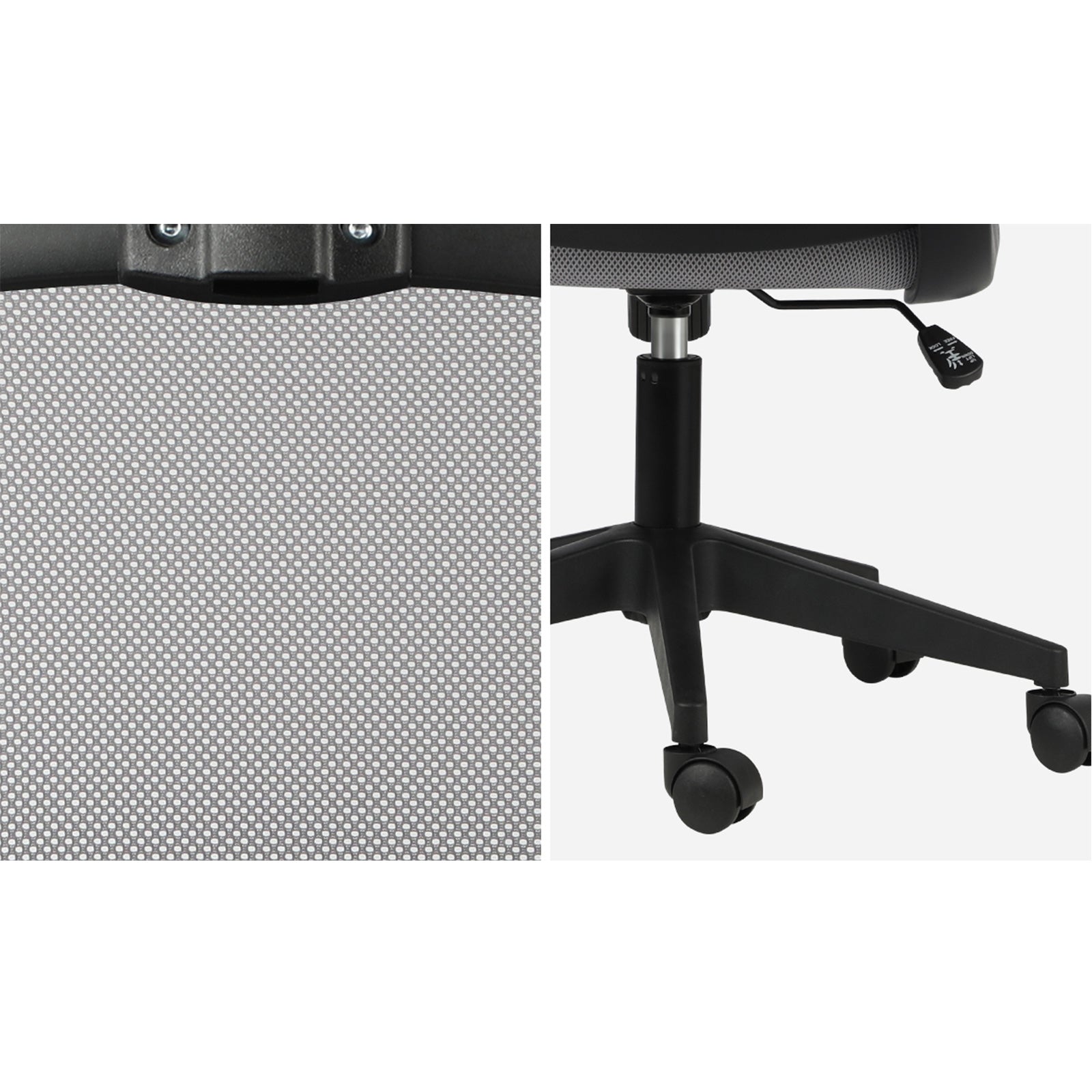 Oikiture Mesh Office Chair Executive Gaming Seat Racing Tilt Computer BK&GY - Sunyee