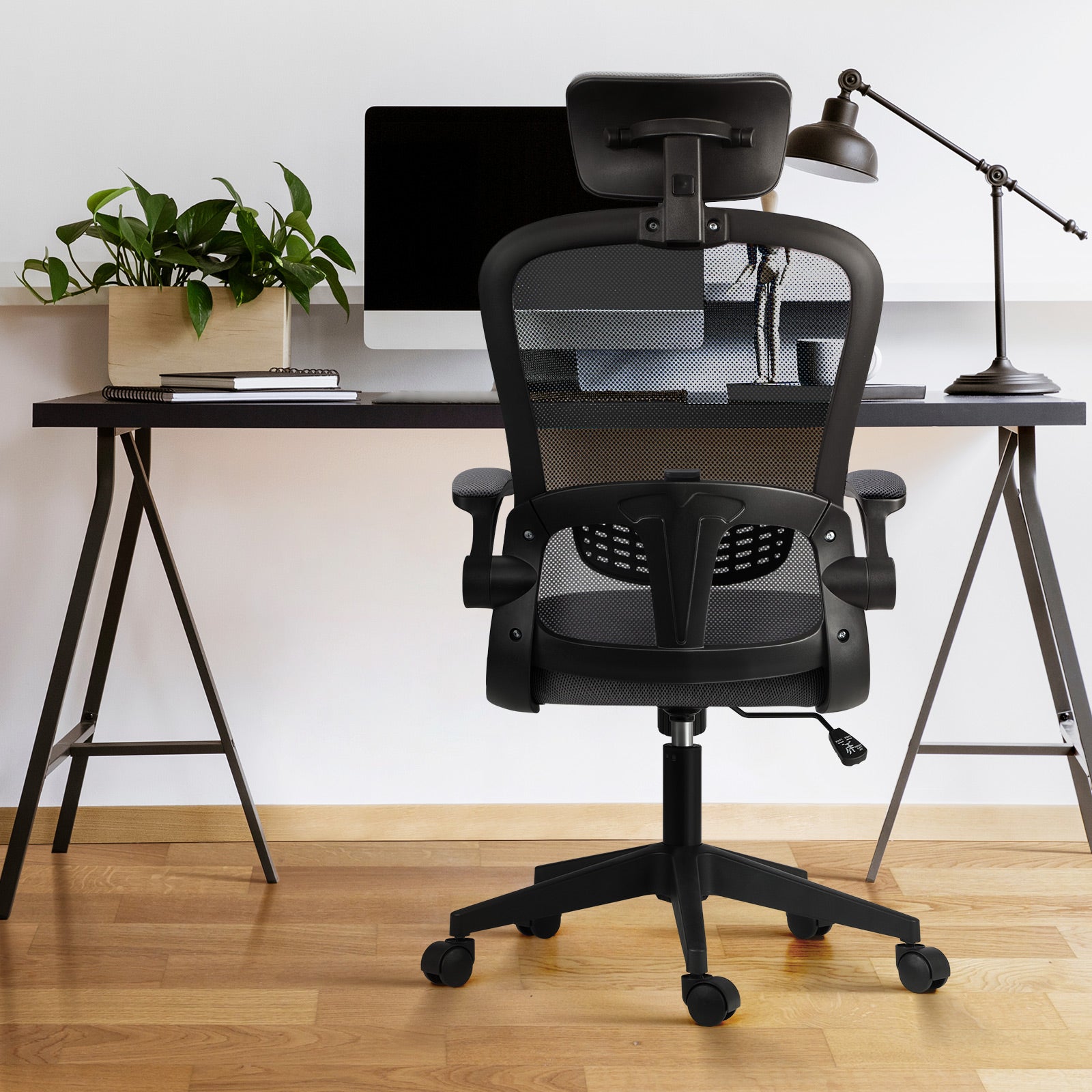 Oikiture Mesh Office Chair Executive Gaming Seat Racing Tilt Computer DGY&BK - Sunyee