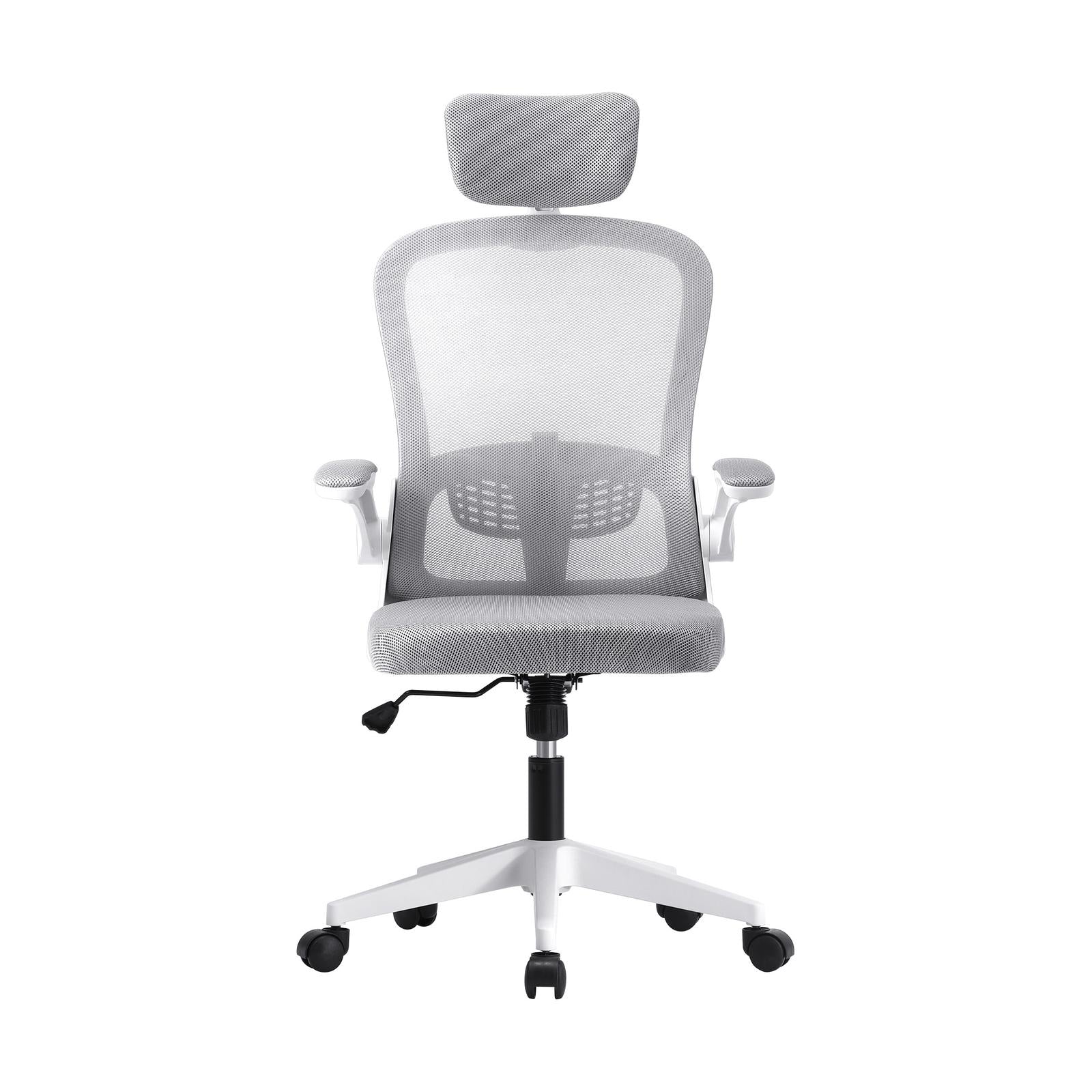 Oikiture Mesh Office Chair Executive Fabric Gaming Seat Racing Tilt Computer WH - Sunyee