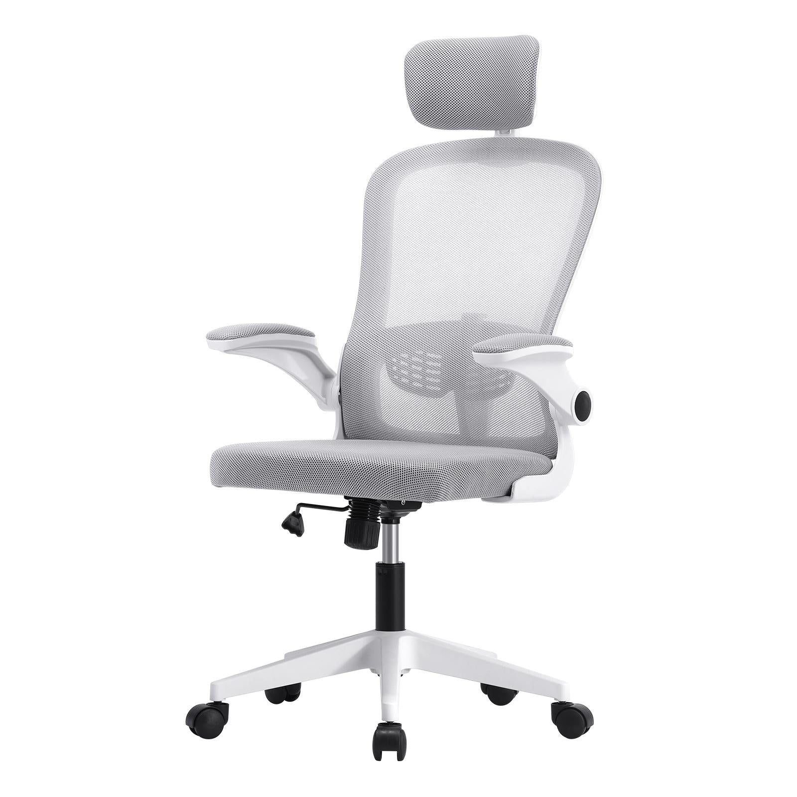 Oikiture Mesh Office Chair Executive Fabric Gaming Seat Racing Tilt Computer WH - Sunyee