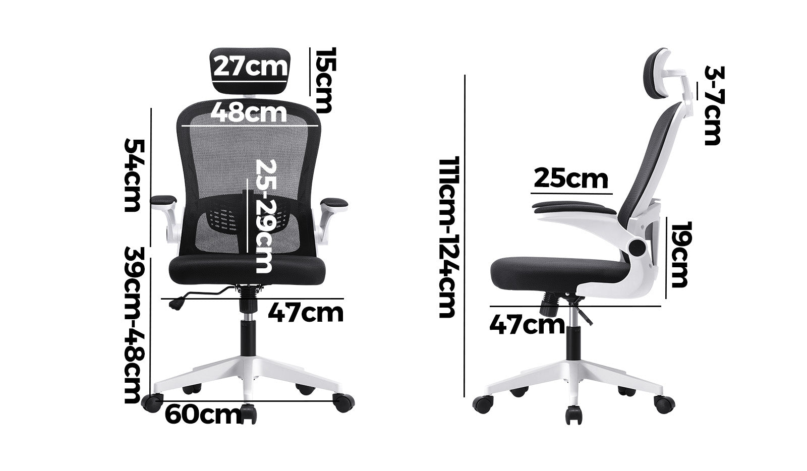 Oikiture Mesh Office Chair Executive Fabric Gaming Seat Racing Tilt Computer WHB - Sunyee