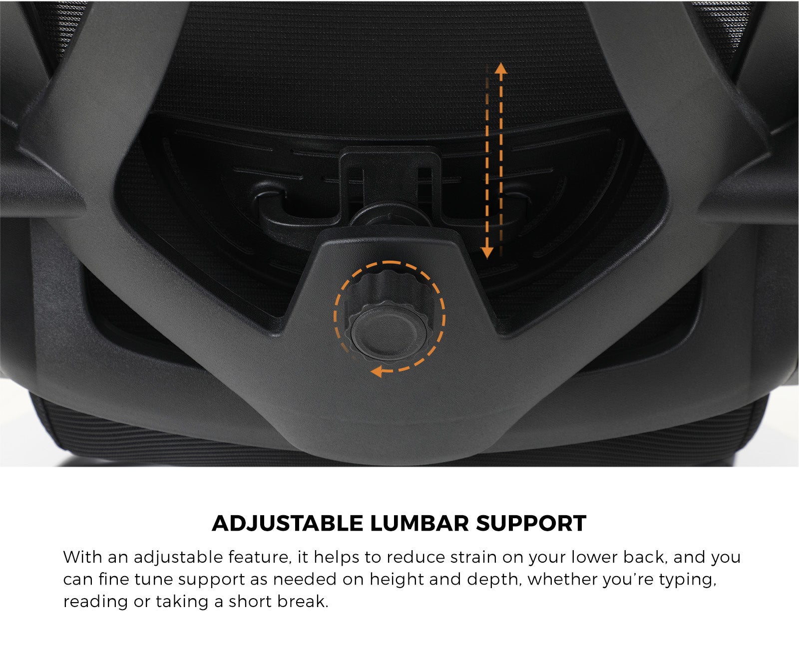 Oikiture Mesh Office Chair Adjustable Lumbar Support Reclining Computer Black - Sunyee