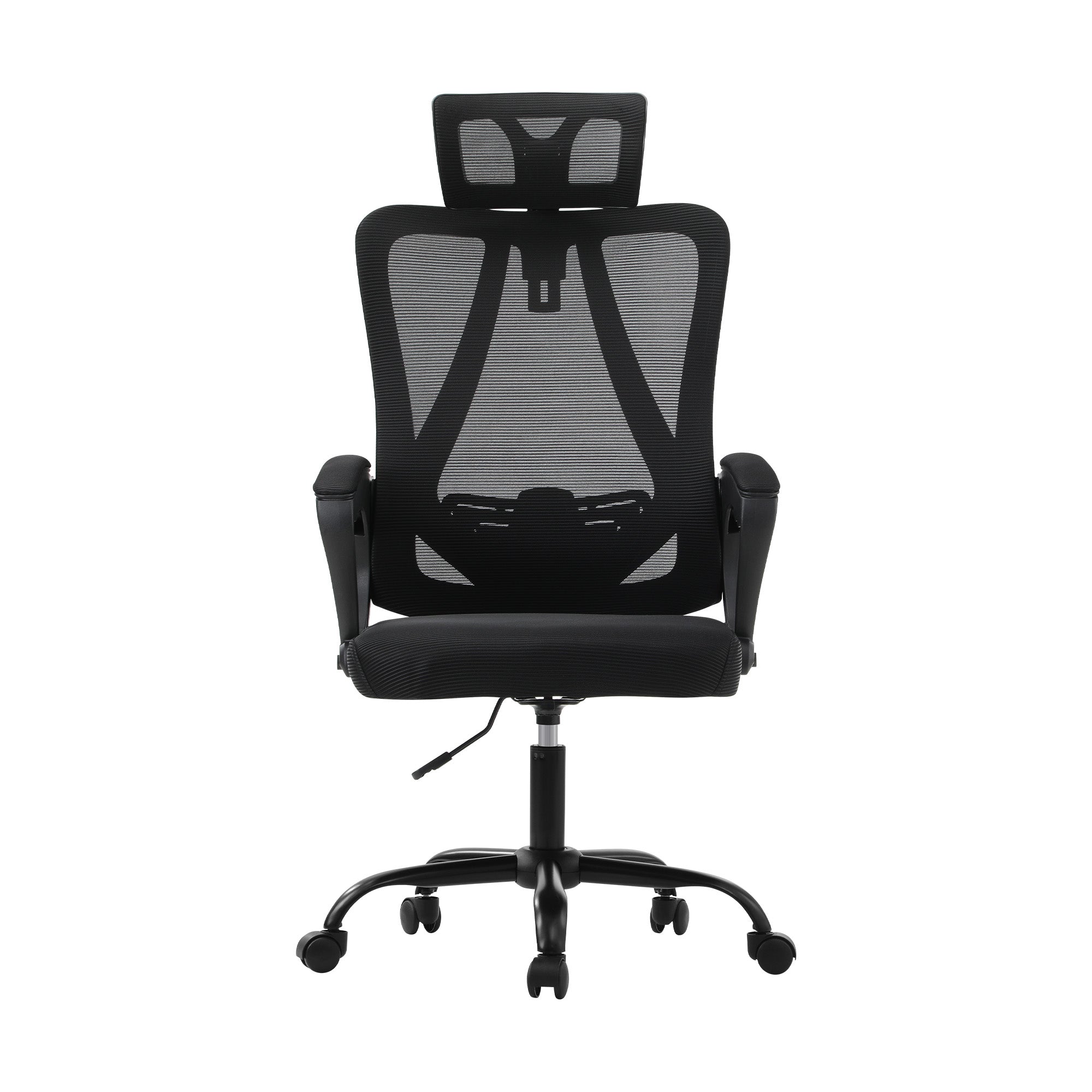 Oikiture Mesh Office Chair Adjustable Lumbar Support Reclining Computer Black - Sunyee
