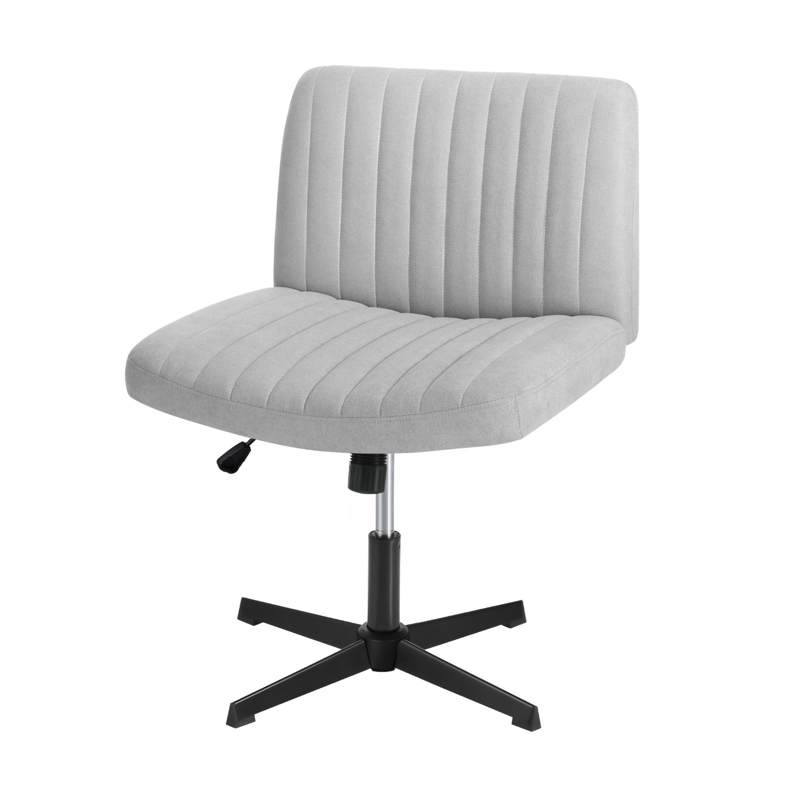 Oikiture Mid Back Armless Office Desk Chair Height Adjustable Wide Seat Grey - Sunyee