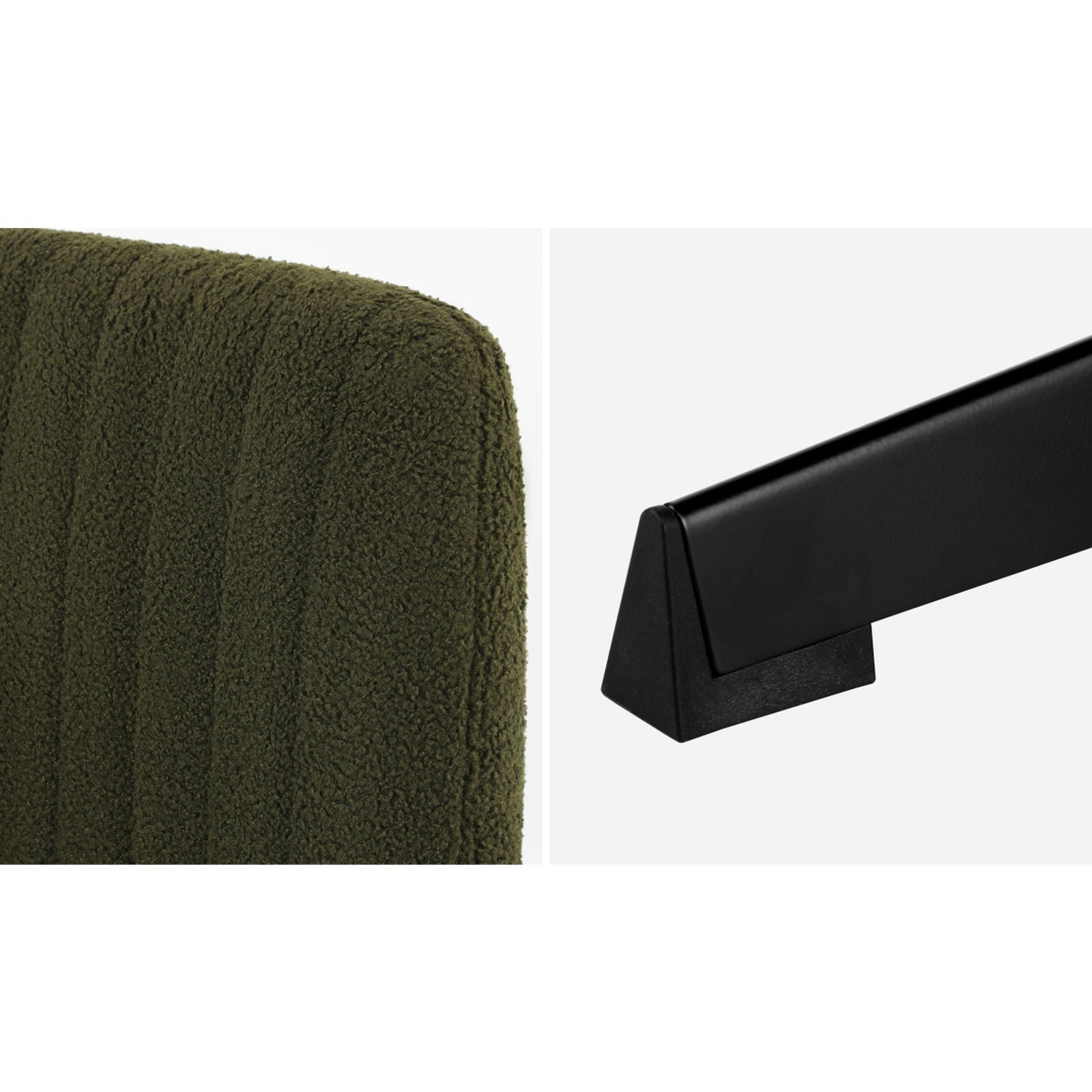 Oikiture Mid Back Armless Office Desk Chair Wide Seat Sherpa Green - Sunyee