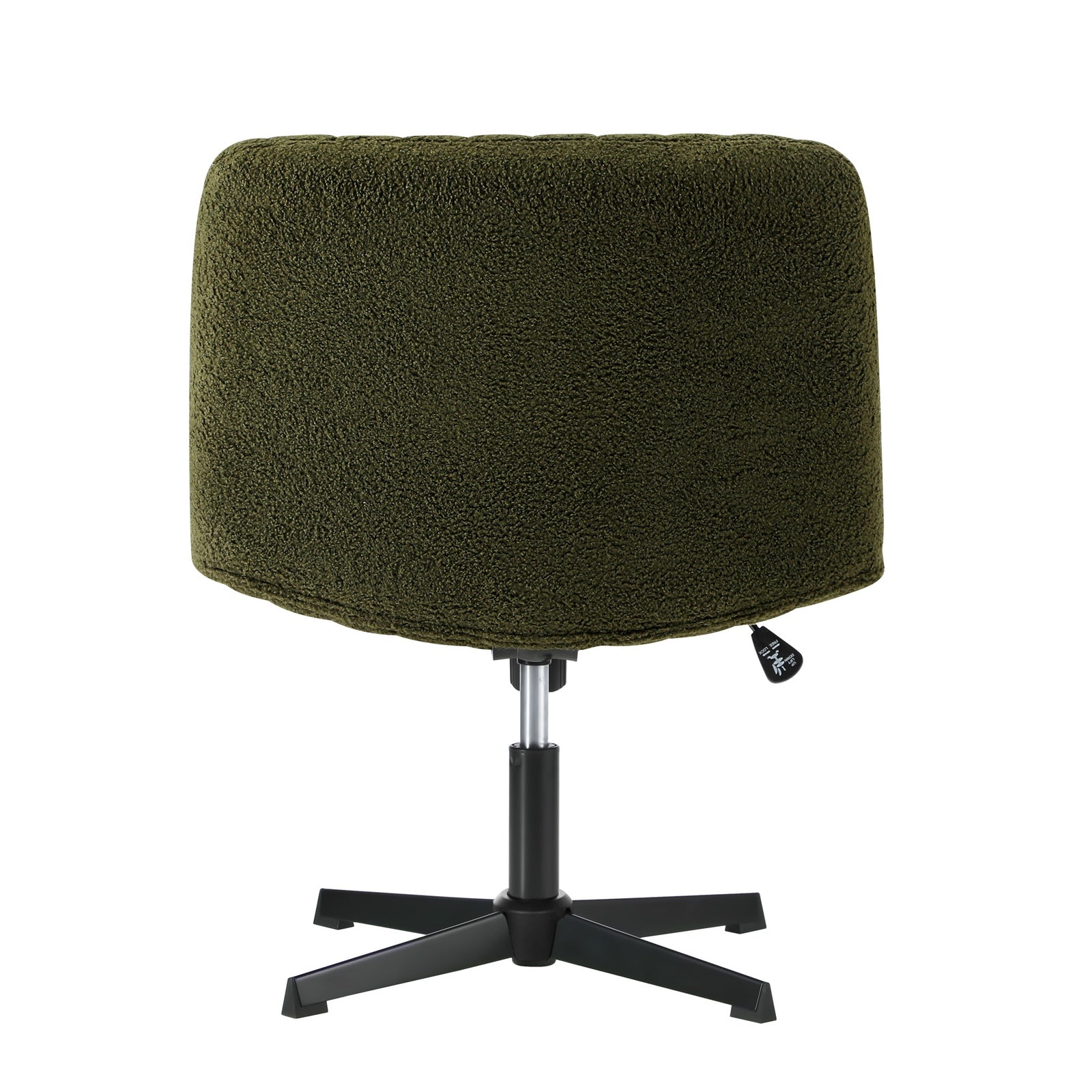 Oikiture Mid Back Armless Office Desk Chair Wide Seat Sherpa Green - Sunyee