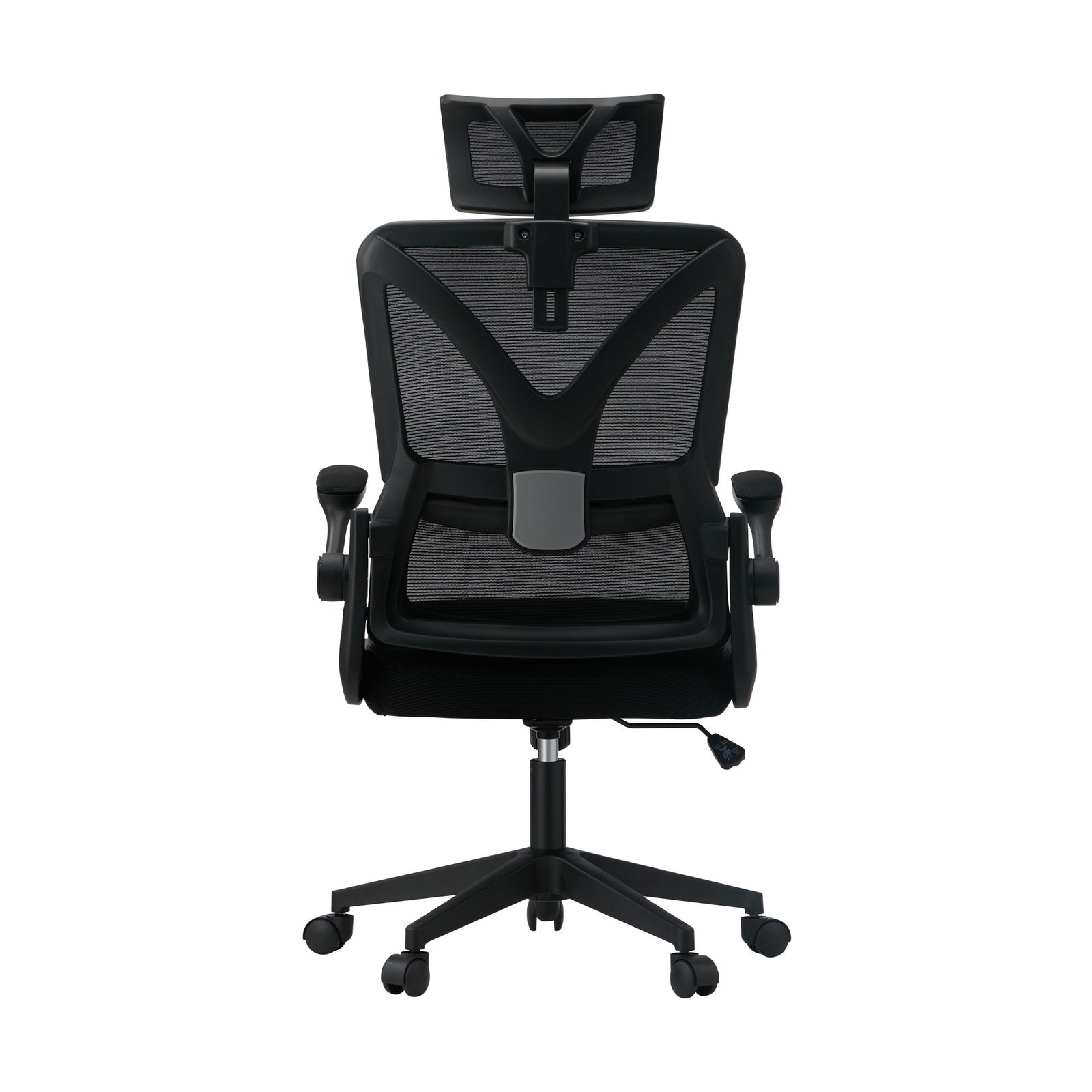Oikiture Mesh Office Chair Adjustable Lumbar Support Reclining D-Shape Black - Sunyee