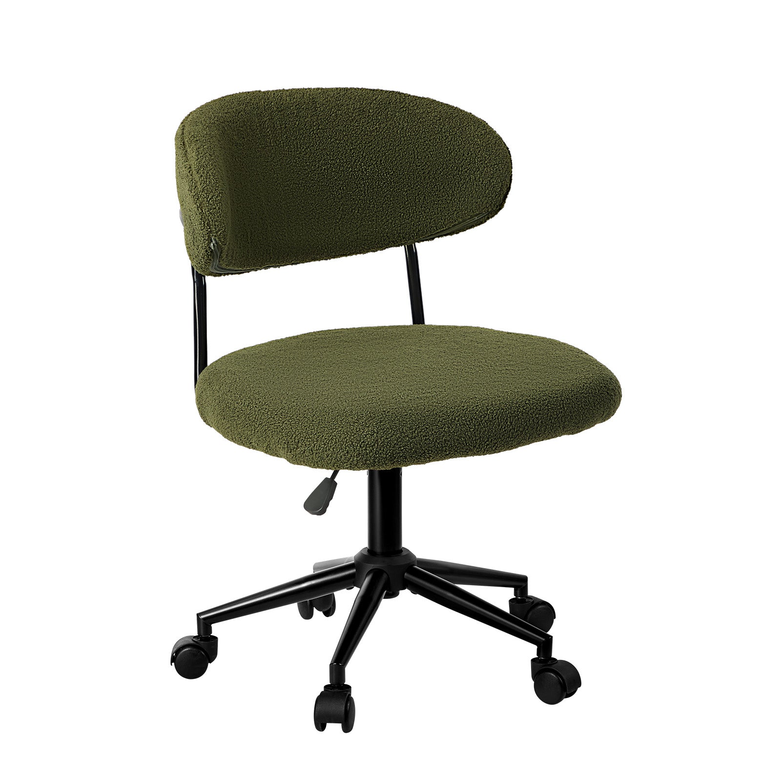 Oikiture Armless Office Chair Mid Back Wide Seat Swivel Home Desk Chair Green - Sunyee