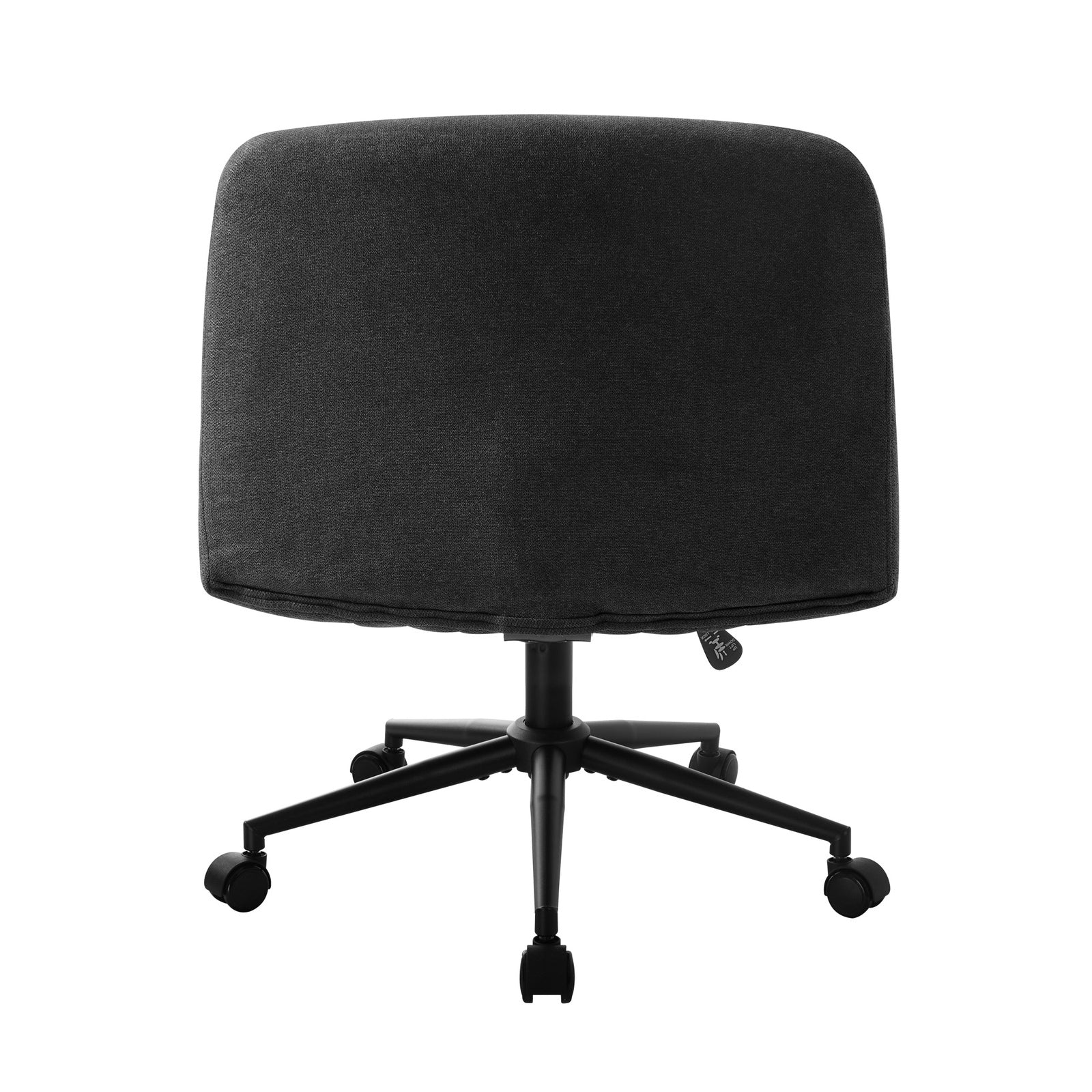 Oikiture Mid Back Armless Office Desk Chair Wide Seat Linen with Wheels Charcoal - Sunyee