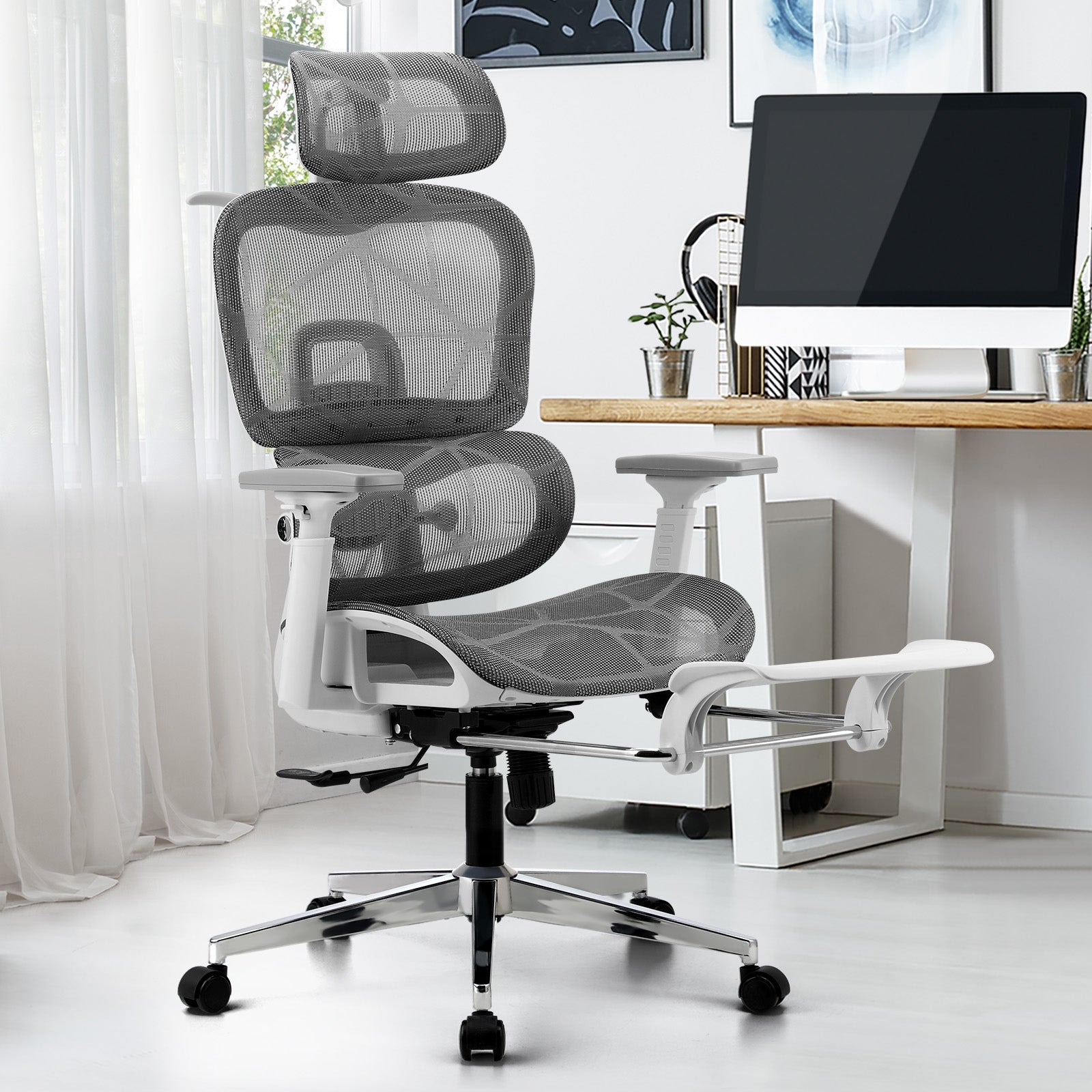 Oikiture Ergonomic Office Chair Mesh Executive Seat Computer Chairs WH&GY - Sunyee