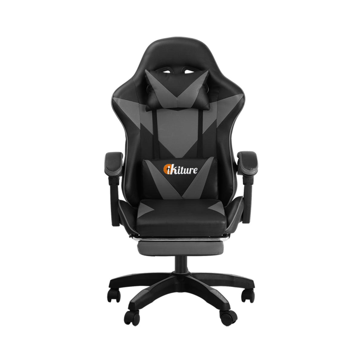Oikiture Gaming Chair Massage Racing Recliner Office PU Leather with Footrest - Sunyee