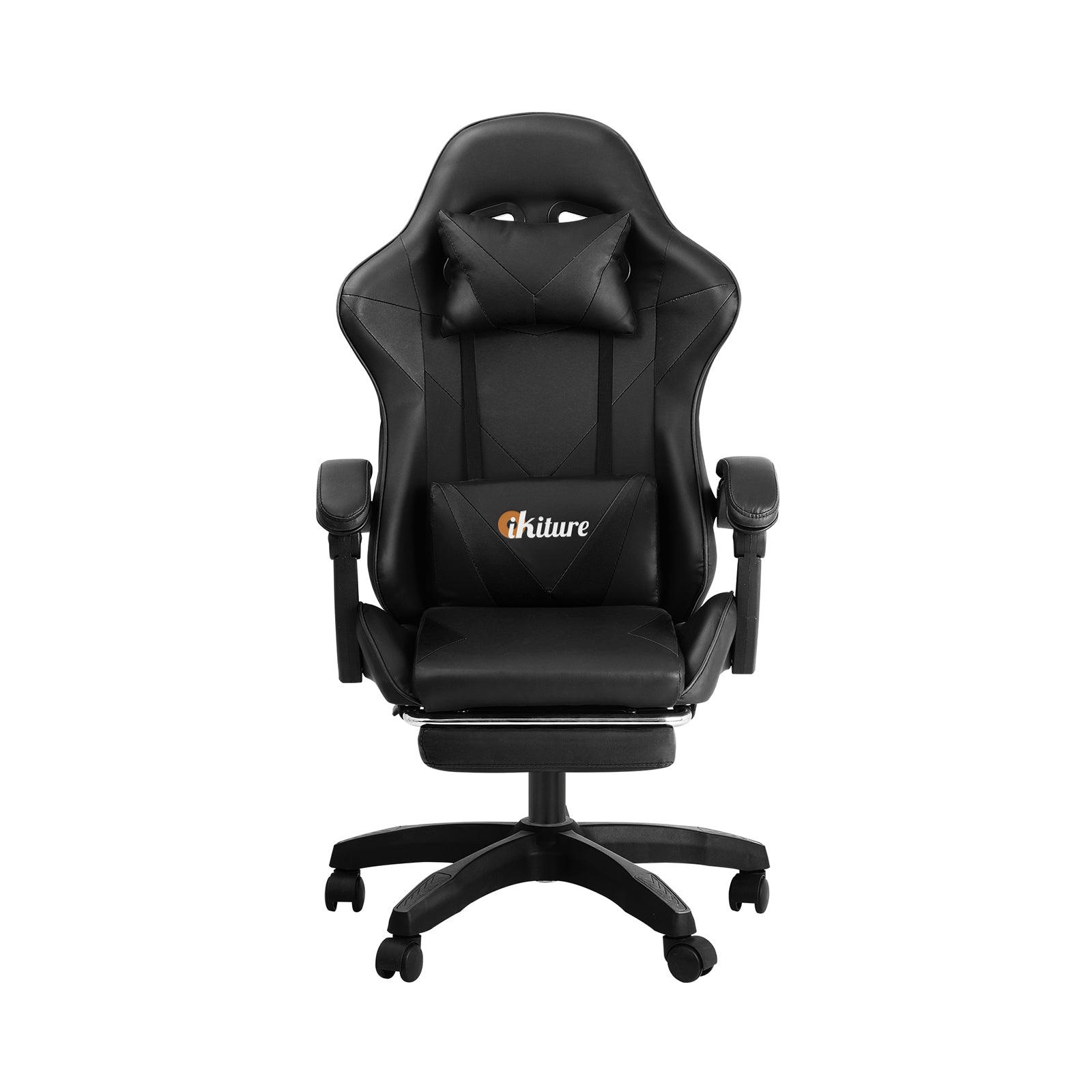 Oikiture Gaming Chair Massage Racing Recliner Office PU Leather with Footrest - Sunyee