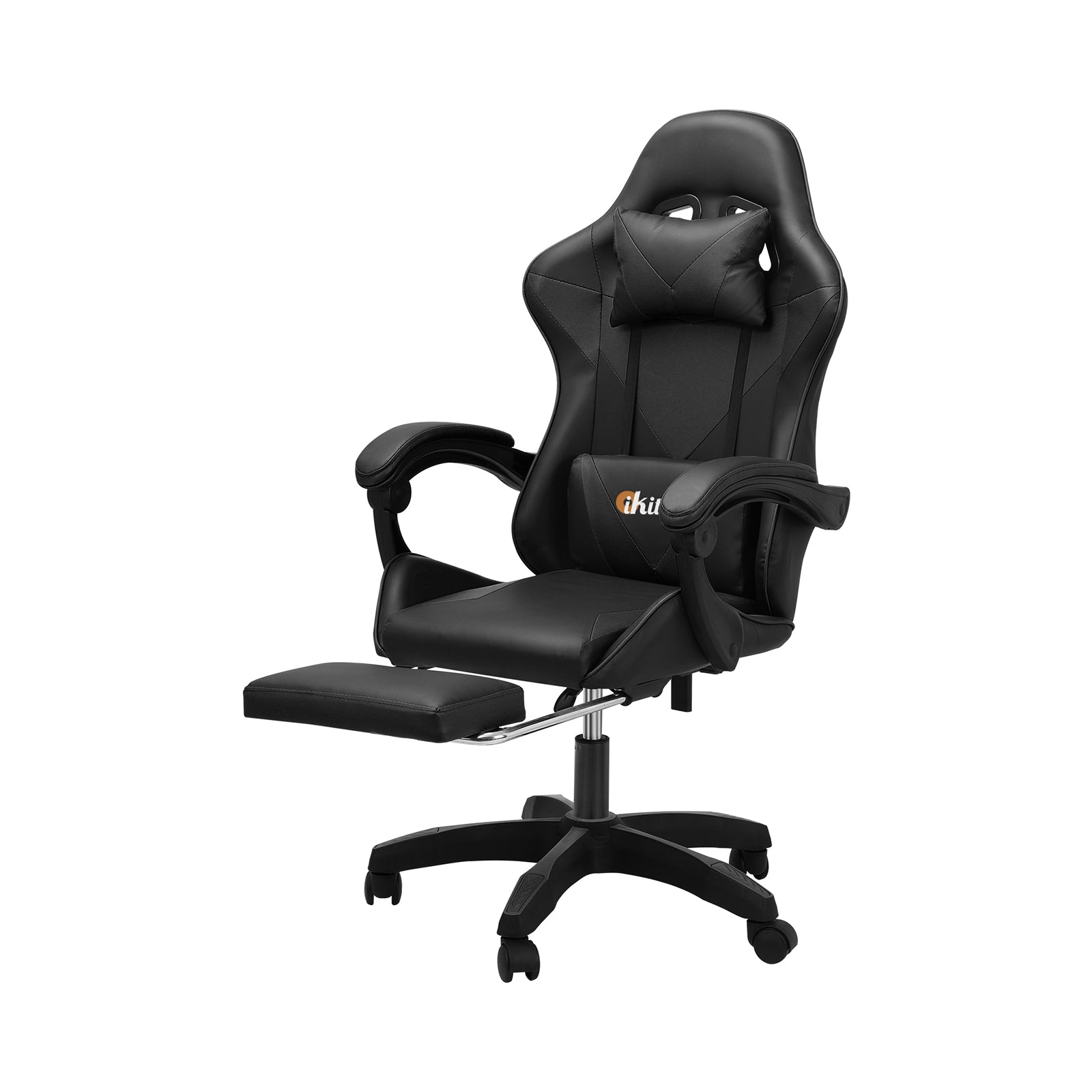 Oikiture Gaming Chair Massage Racing Recliner Office PU Leather with Footrest - Sunyee