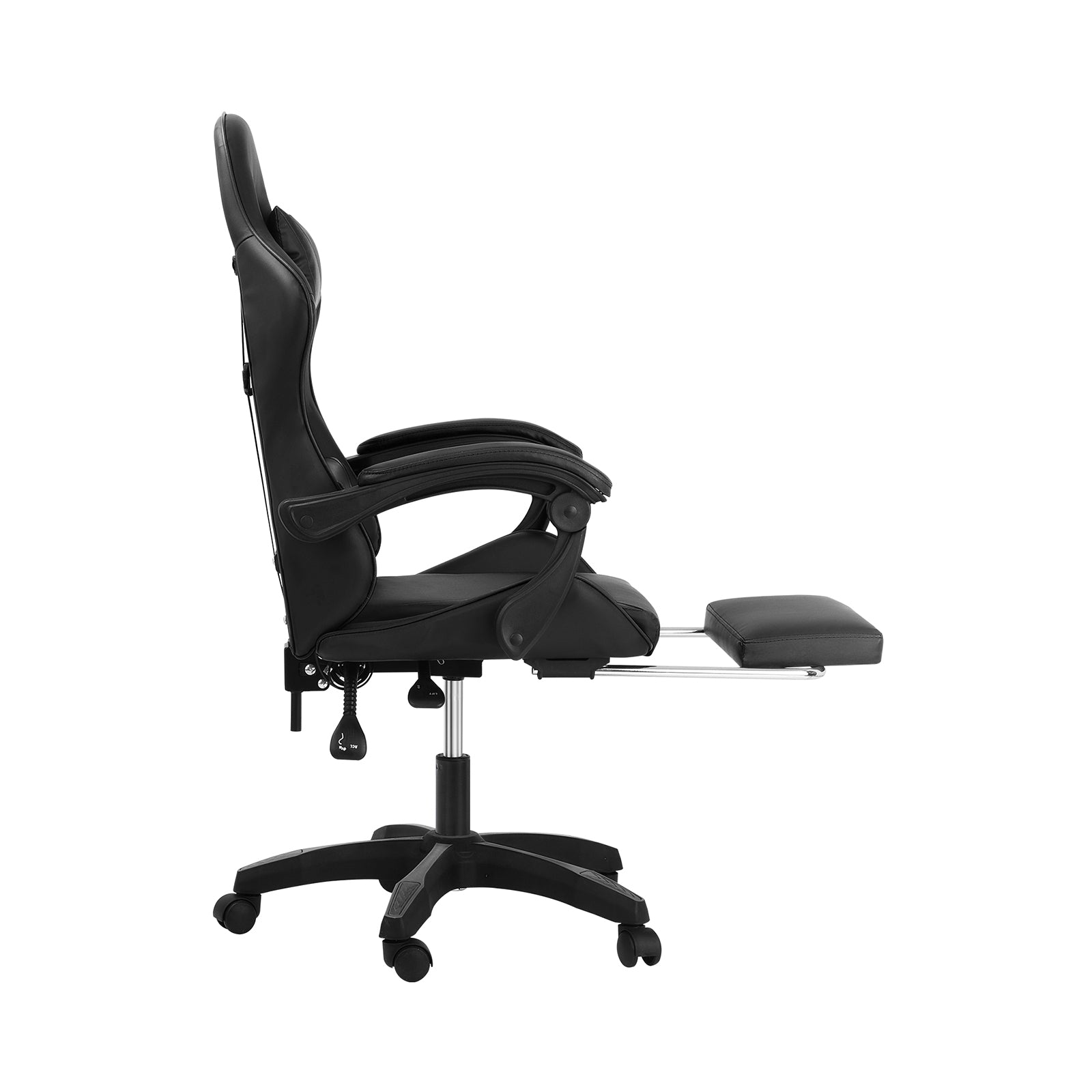 Oikiture Gaming Chair Massage Racing Recliner Office PU Leather with Footrest - Sunyee